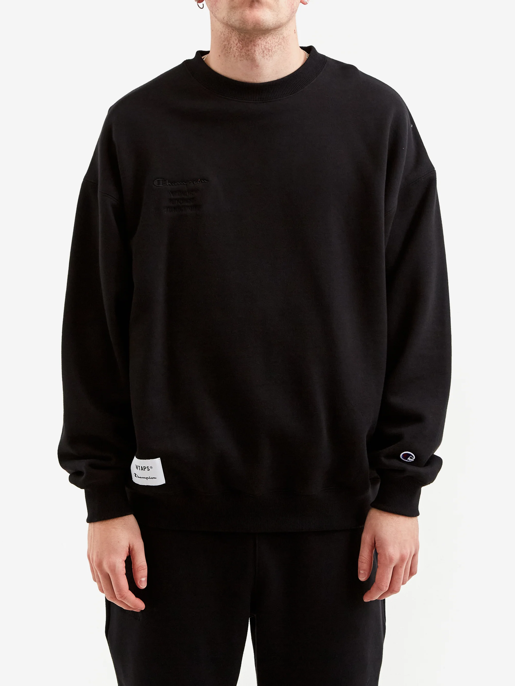 Champion x WTAPS Crewneck Sweatshirt - Black - Image 2