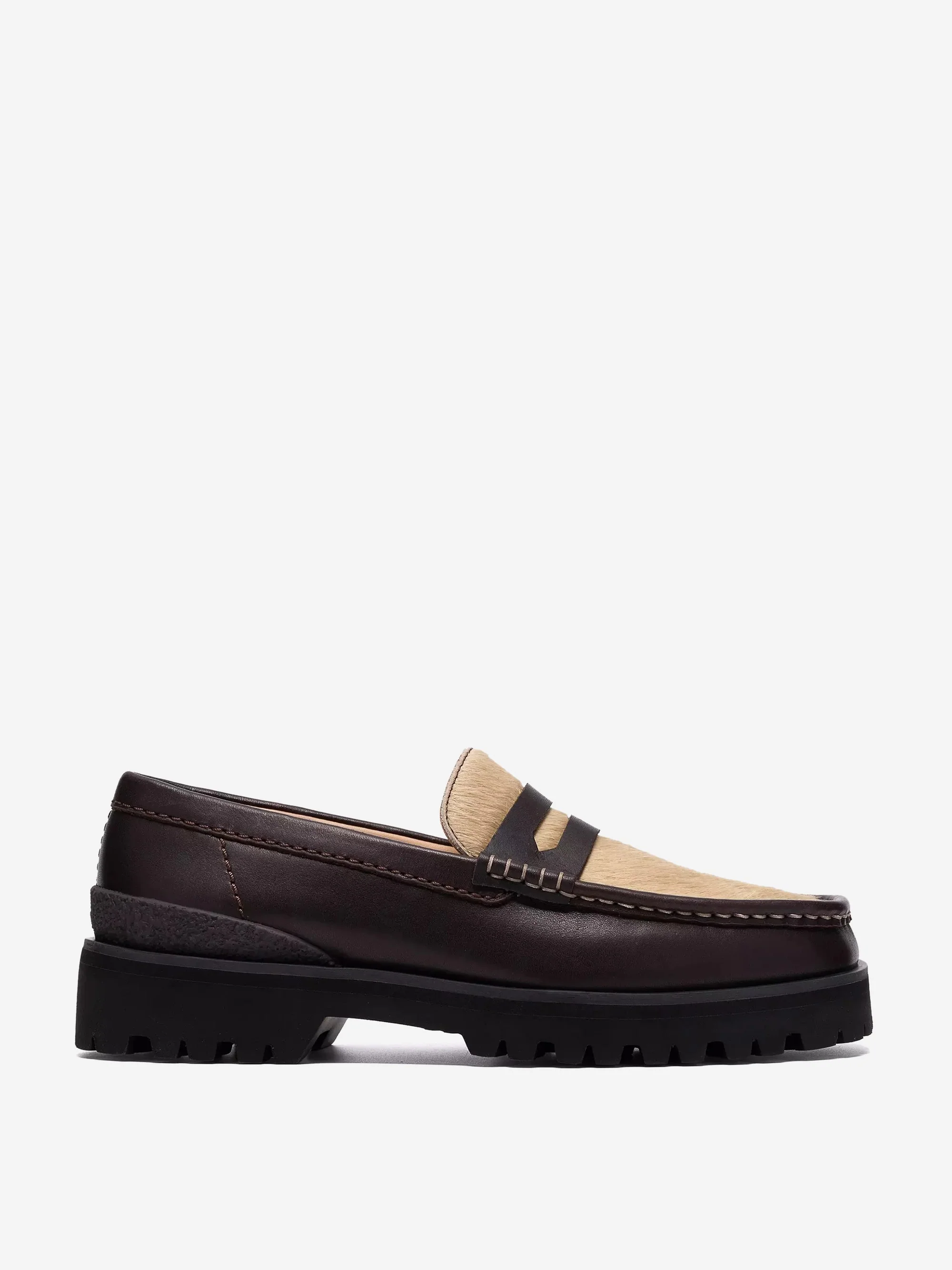 Clarks Originals Yukoner Penny  - Brown Leather Combi
