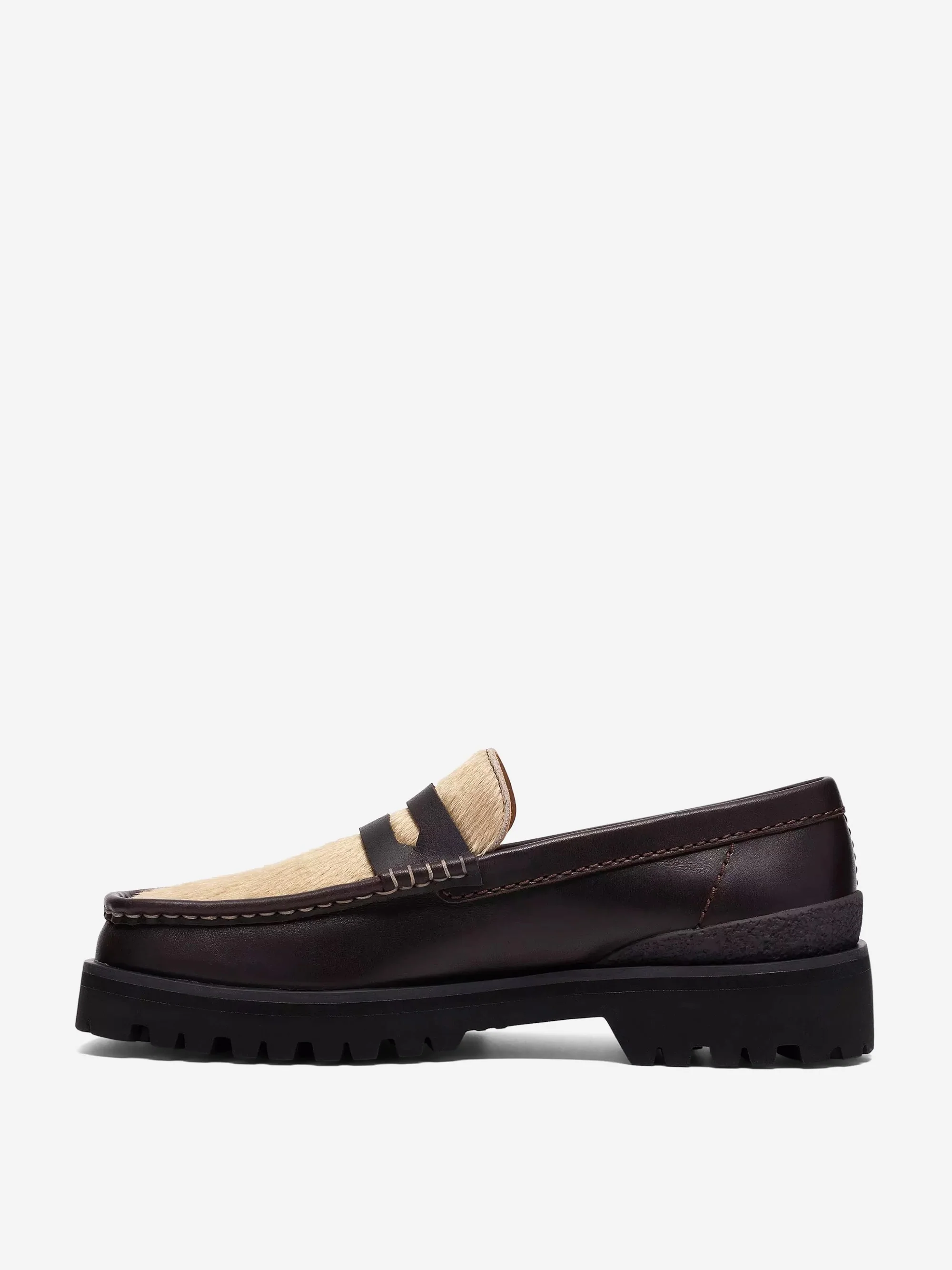 Clarks Originals Yukoner Penny  - Brown Leather Combi - Image 3
