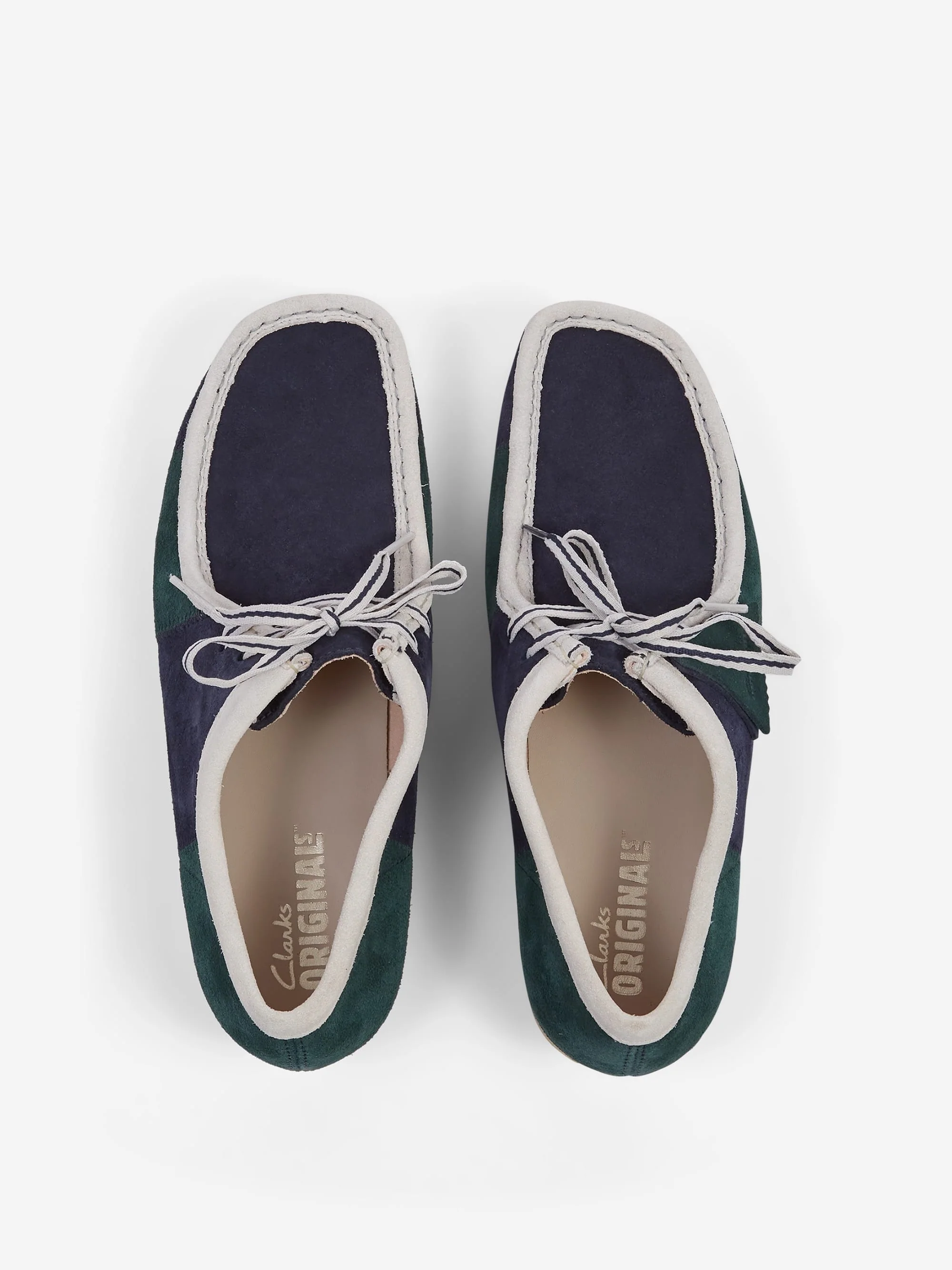 Clarks Originals Wallabee - Blue/Green Stripe - Image 6