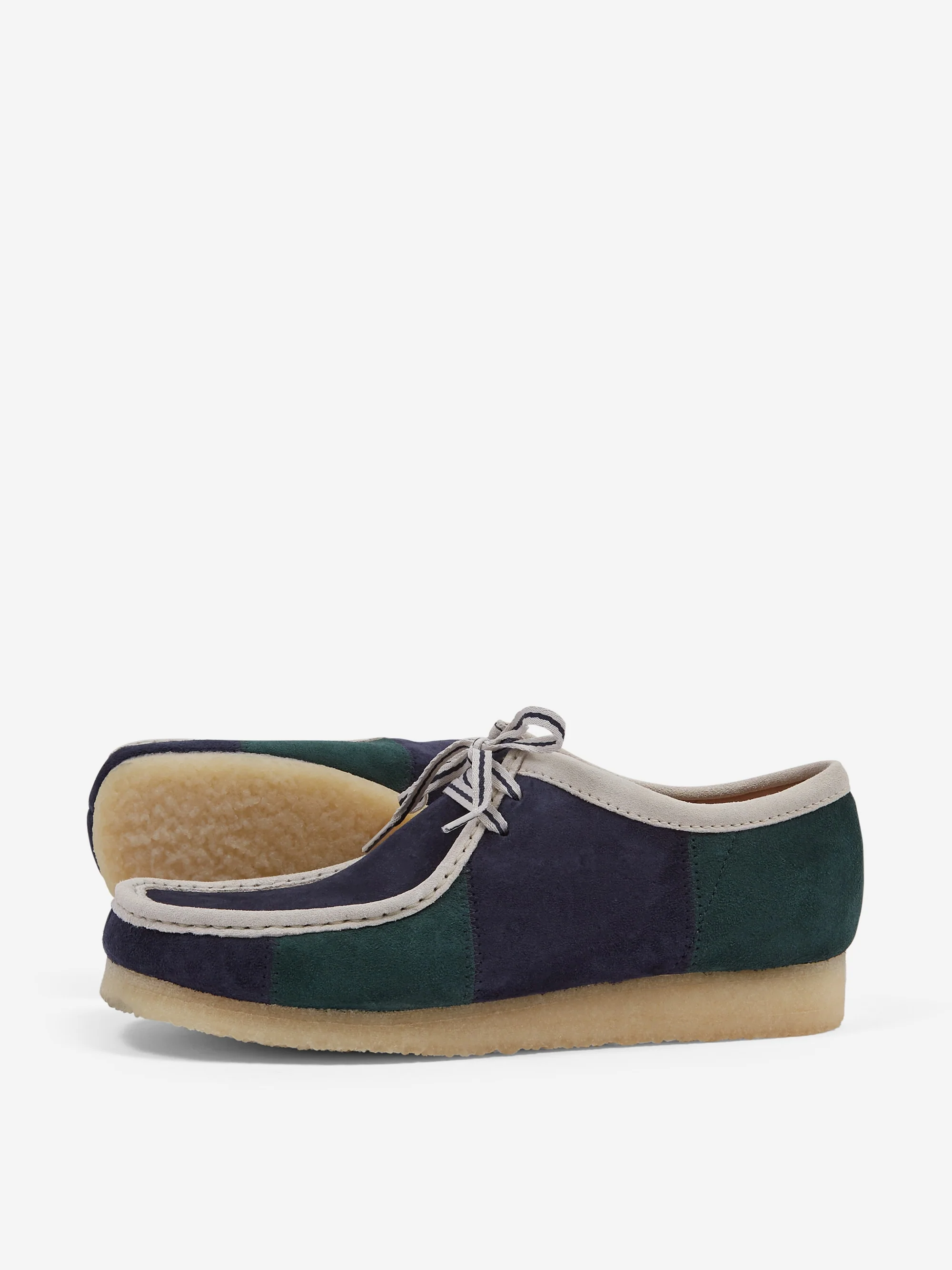 Clarks Originals Wallabee - Blue/Green Stripe - Image 7