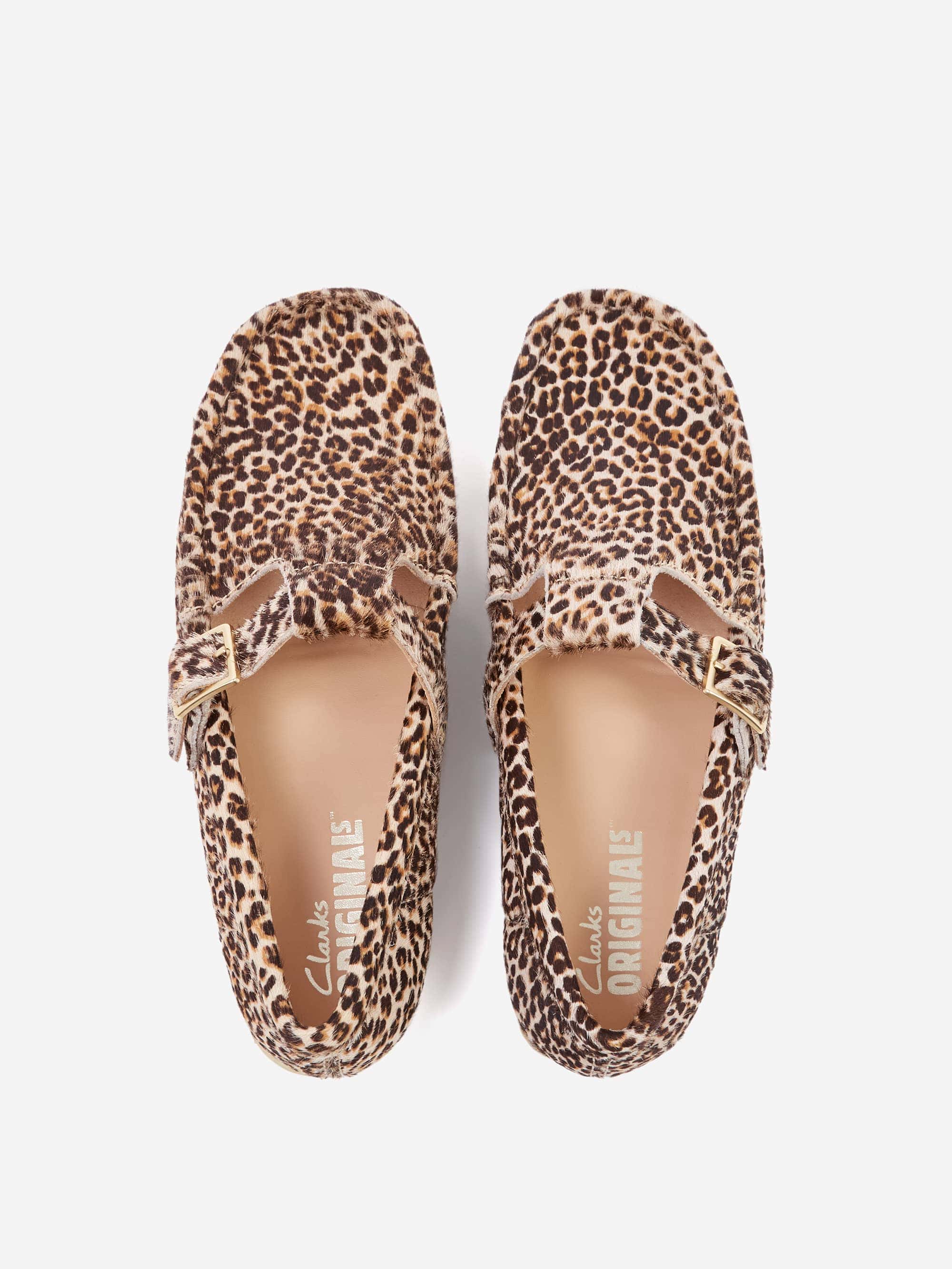 Clarks Originals Wallabee T-Bar W - Leopard Print - Image 6