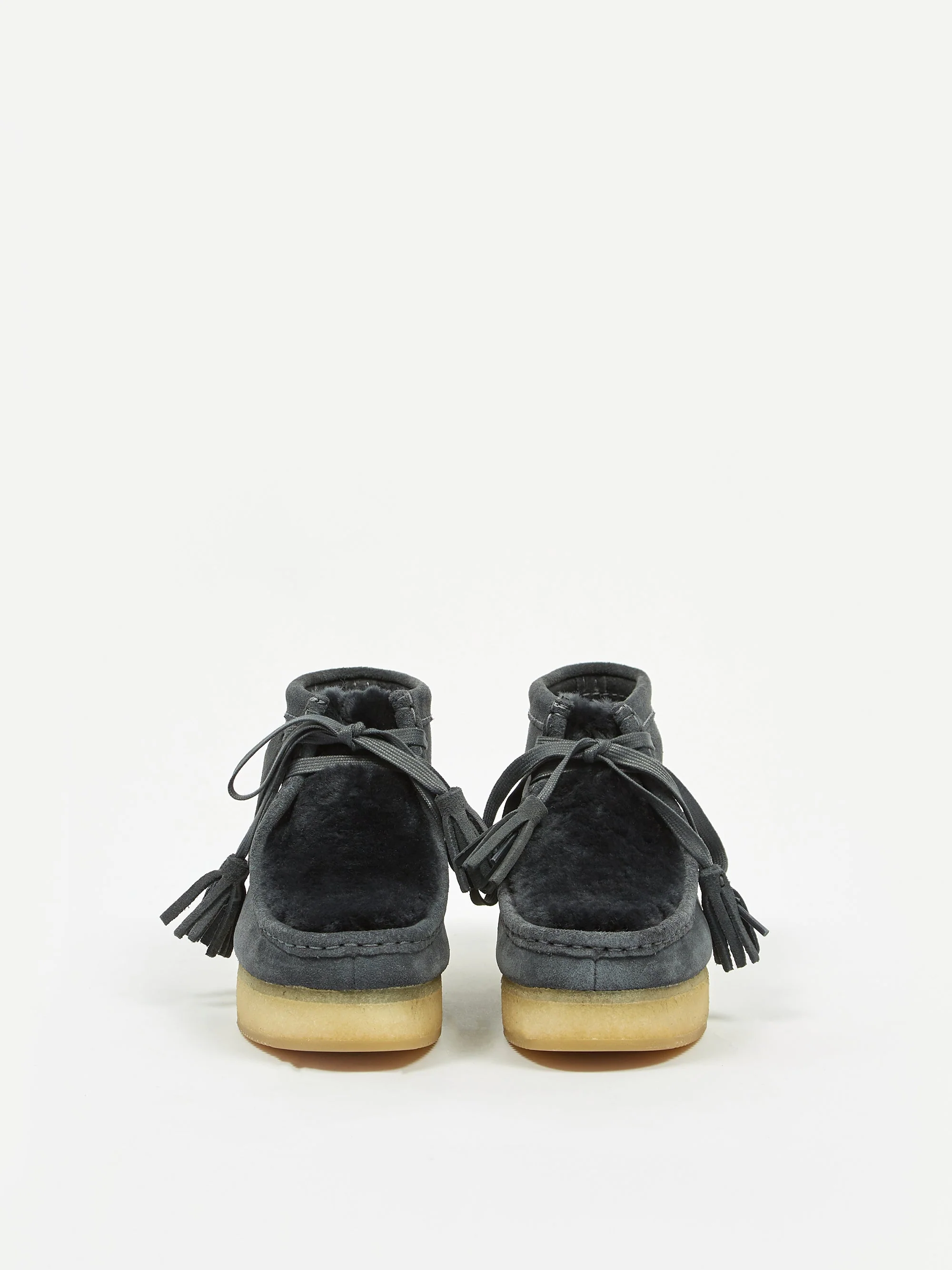 Clarks Originals Wallabee Wedge - Dark Grey Suede - Image 3