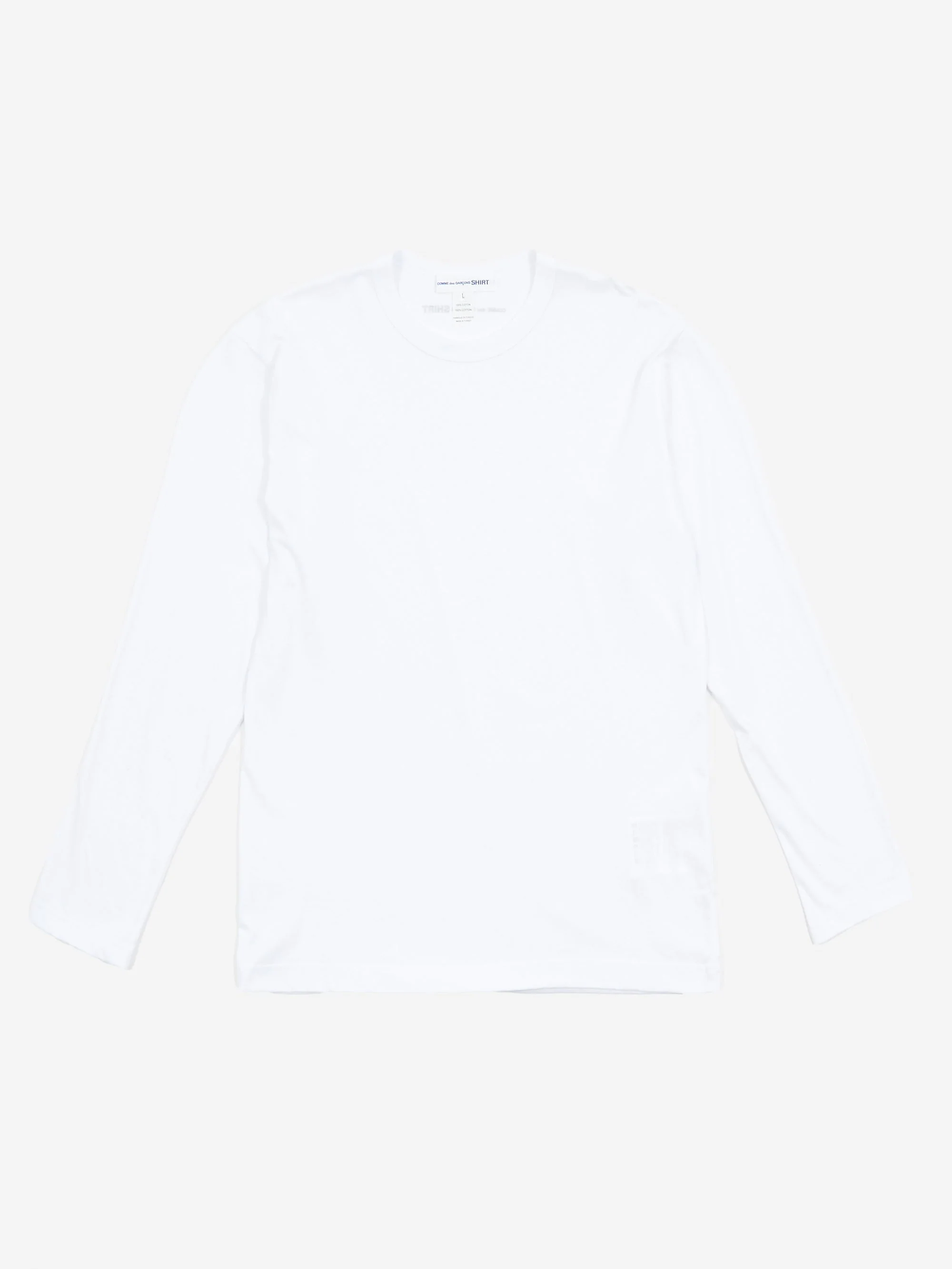 Comme des Garçons Shirt Logo Longsleeve T-Shirt - White - Image 2