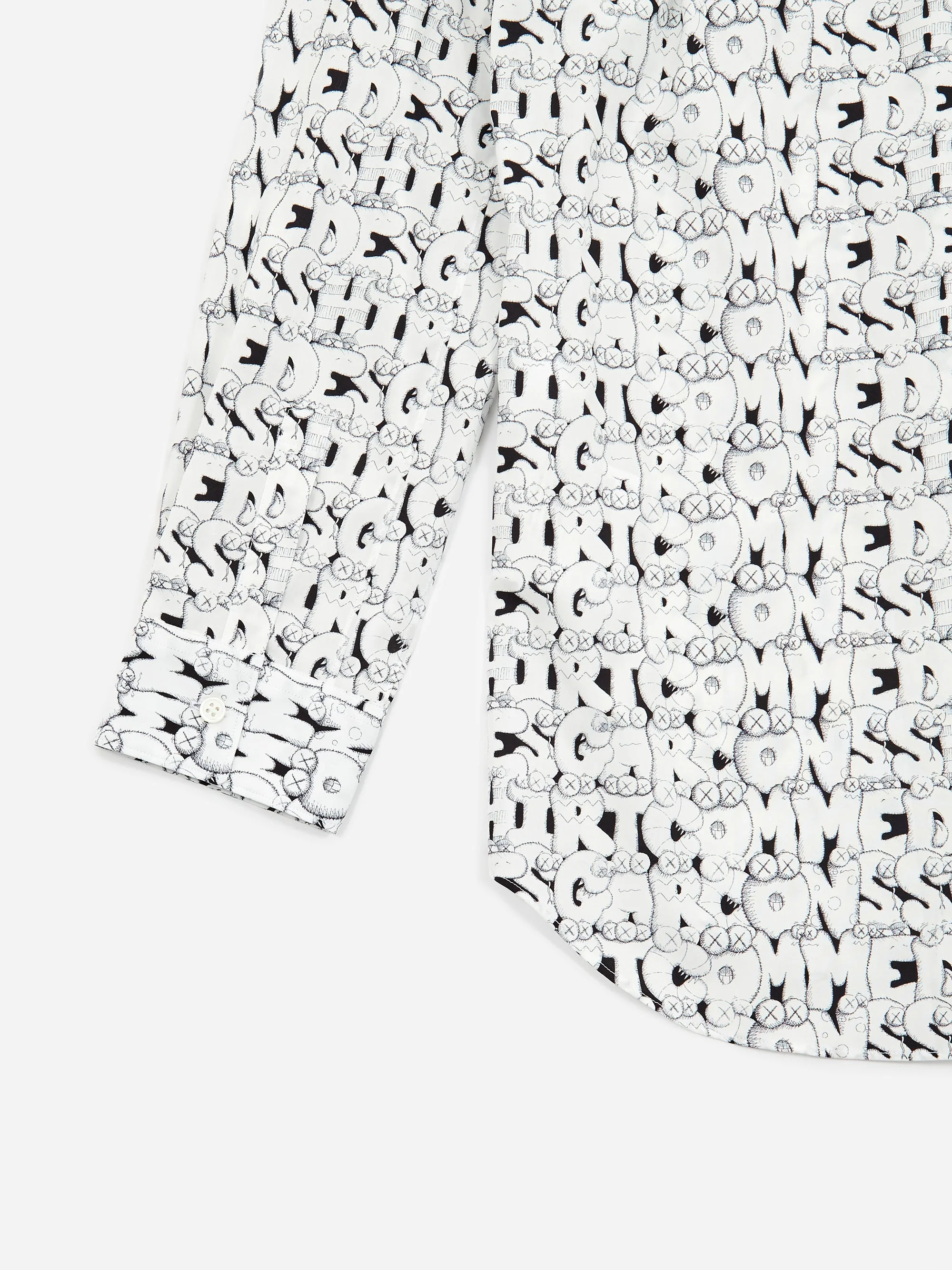 Comme des Garçons Shirt x Kaws Print Longsleeve Shirt - Black/White Print - Image 6