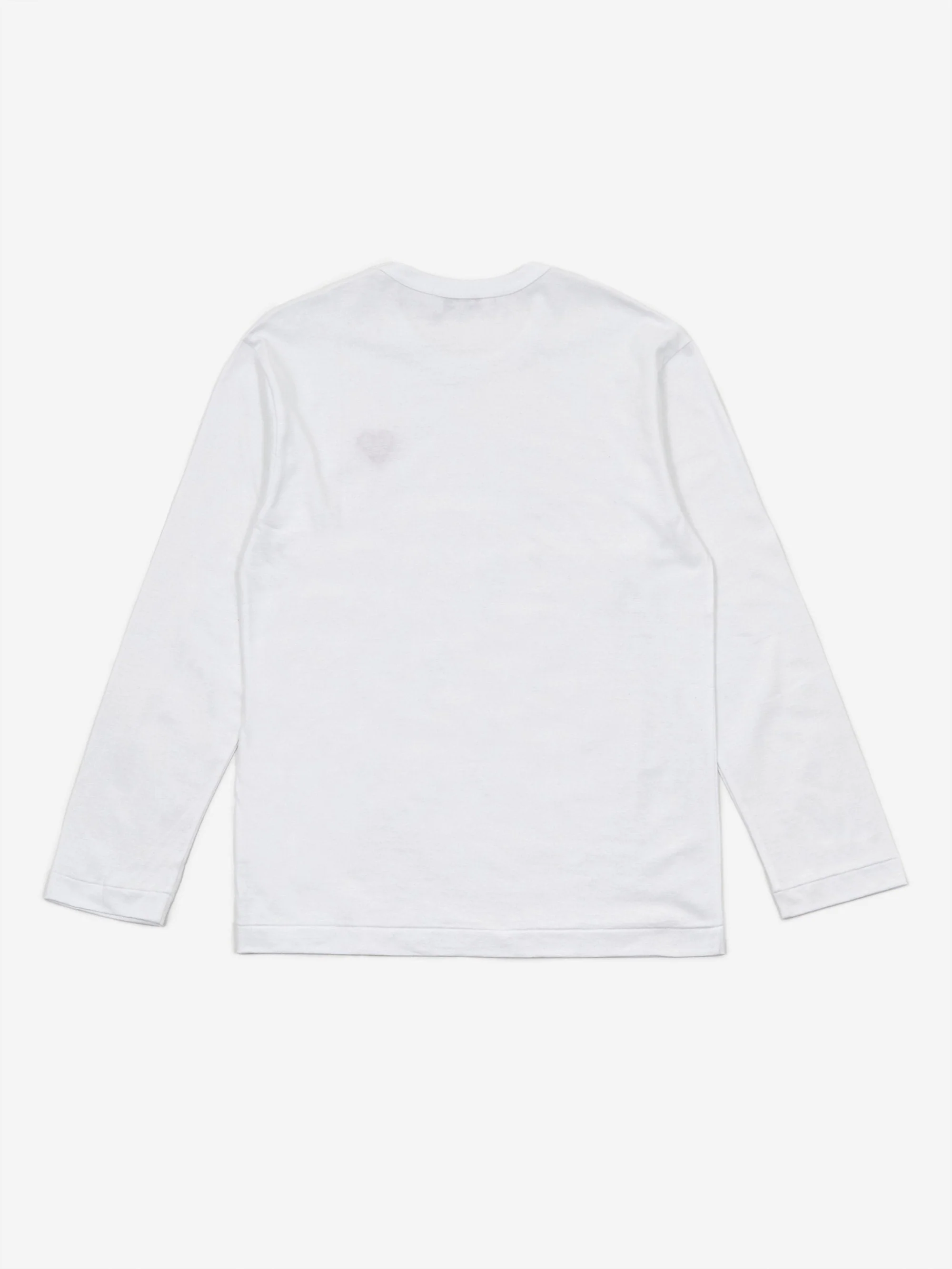 Comme Des Garcons Play Red Heart Longsleeve T-Shirt - White - Image 3