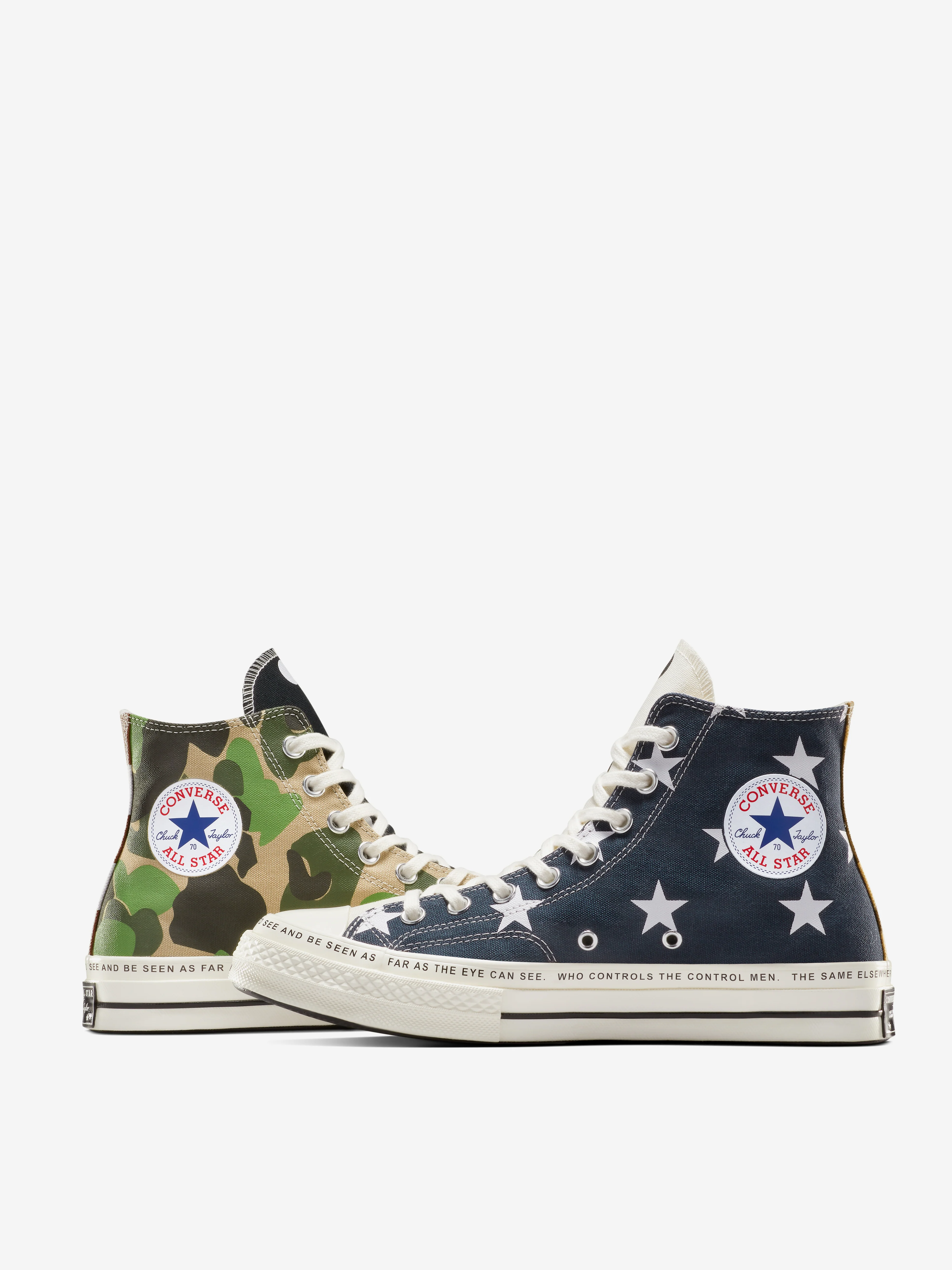 Converse x Brain Dead Chuck 70 - Egret/Black/Multi - Image 2