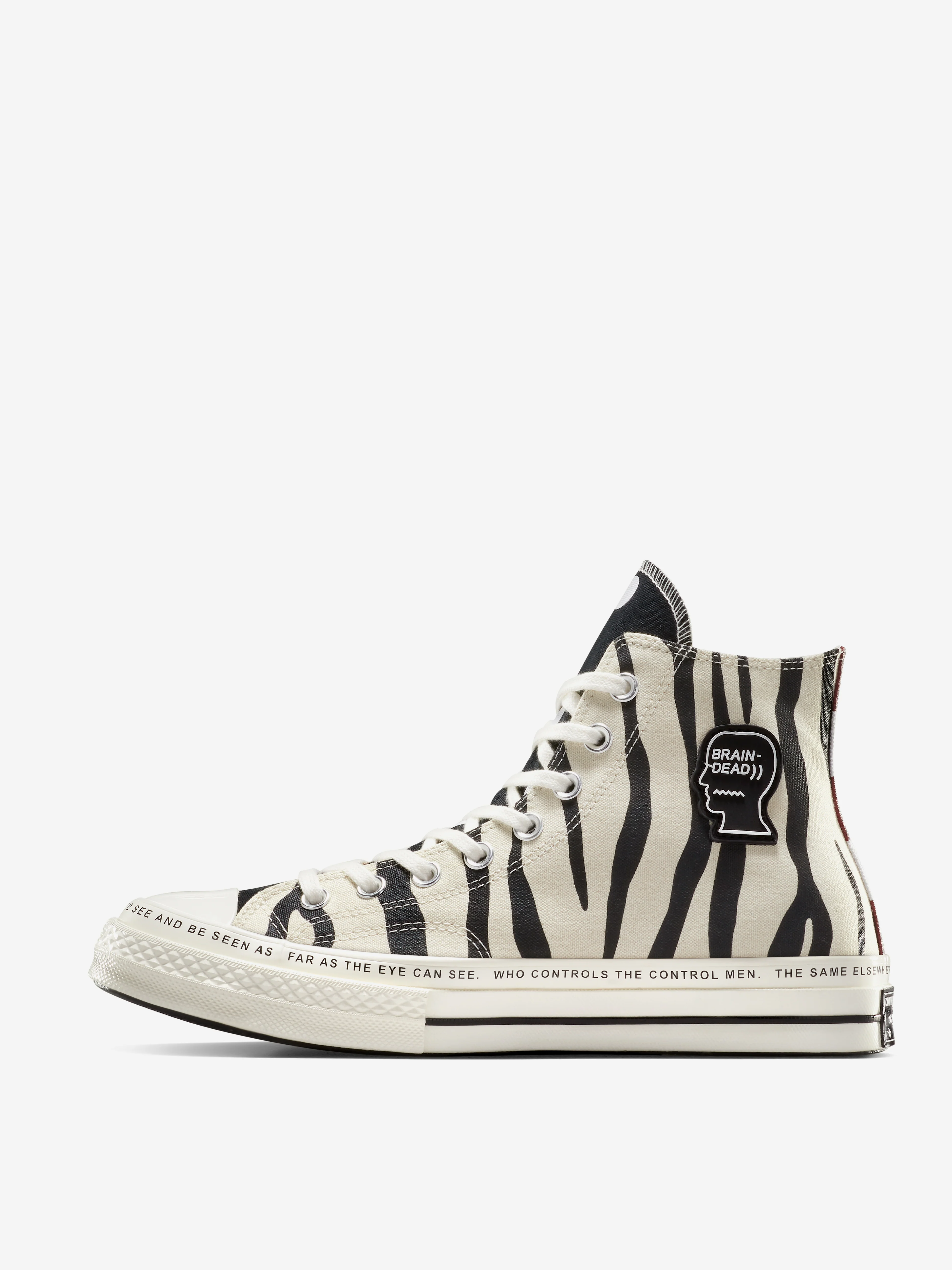 Converse x Brain Dead Chuck 70 - Egret/Black/Multi - Image 3