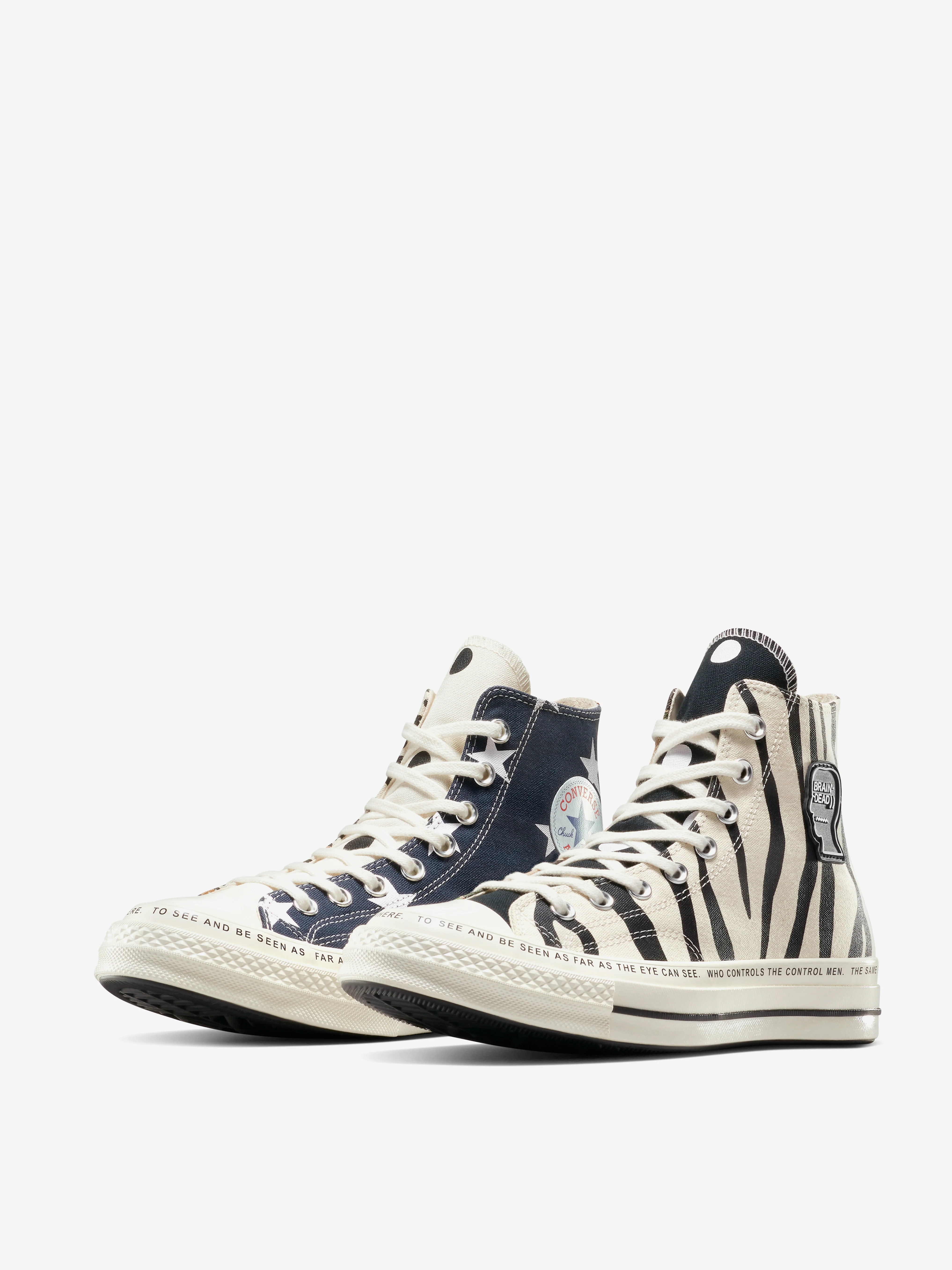 Converse x Brain Dead Chuck 70 - Egret/Black/Multi - Image 5