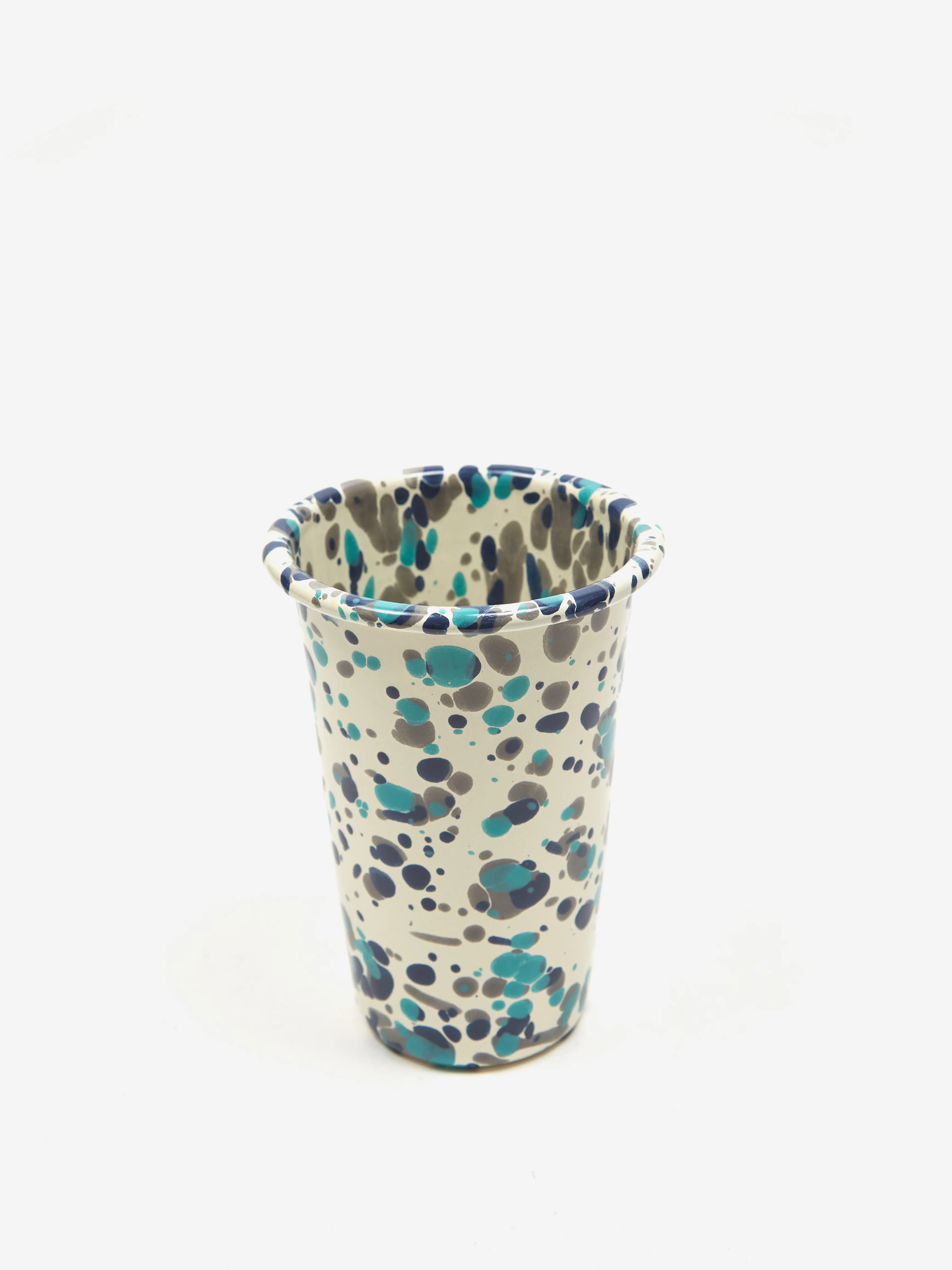Crow Canyon Home Catalia Enamelware Tumbler 14oz - Blue Tides