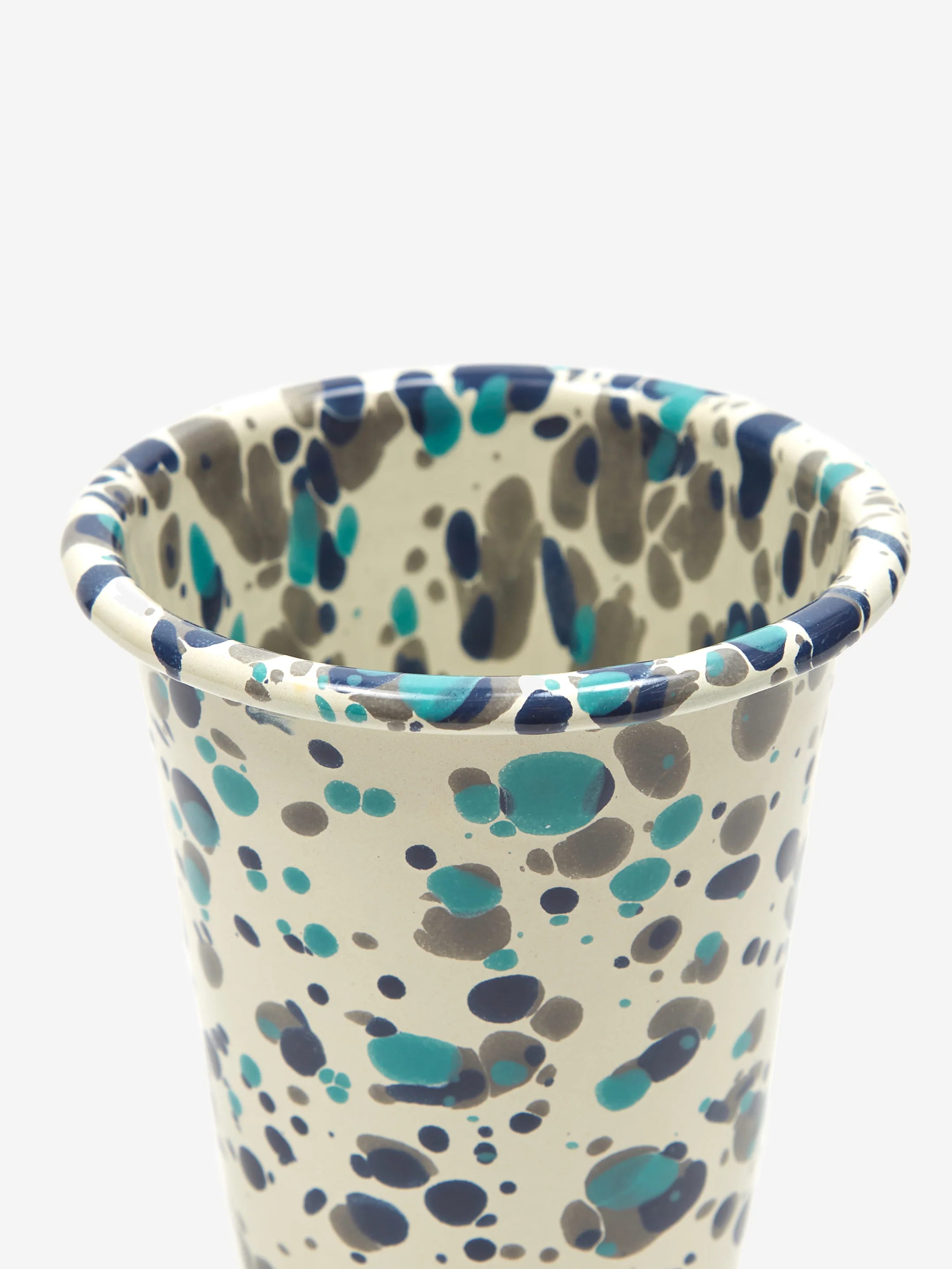 Crow Canyon Home Catalia Enamelware Tumbler 14oz - Blue Tides - Image 2