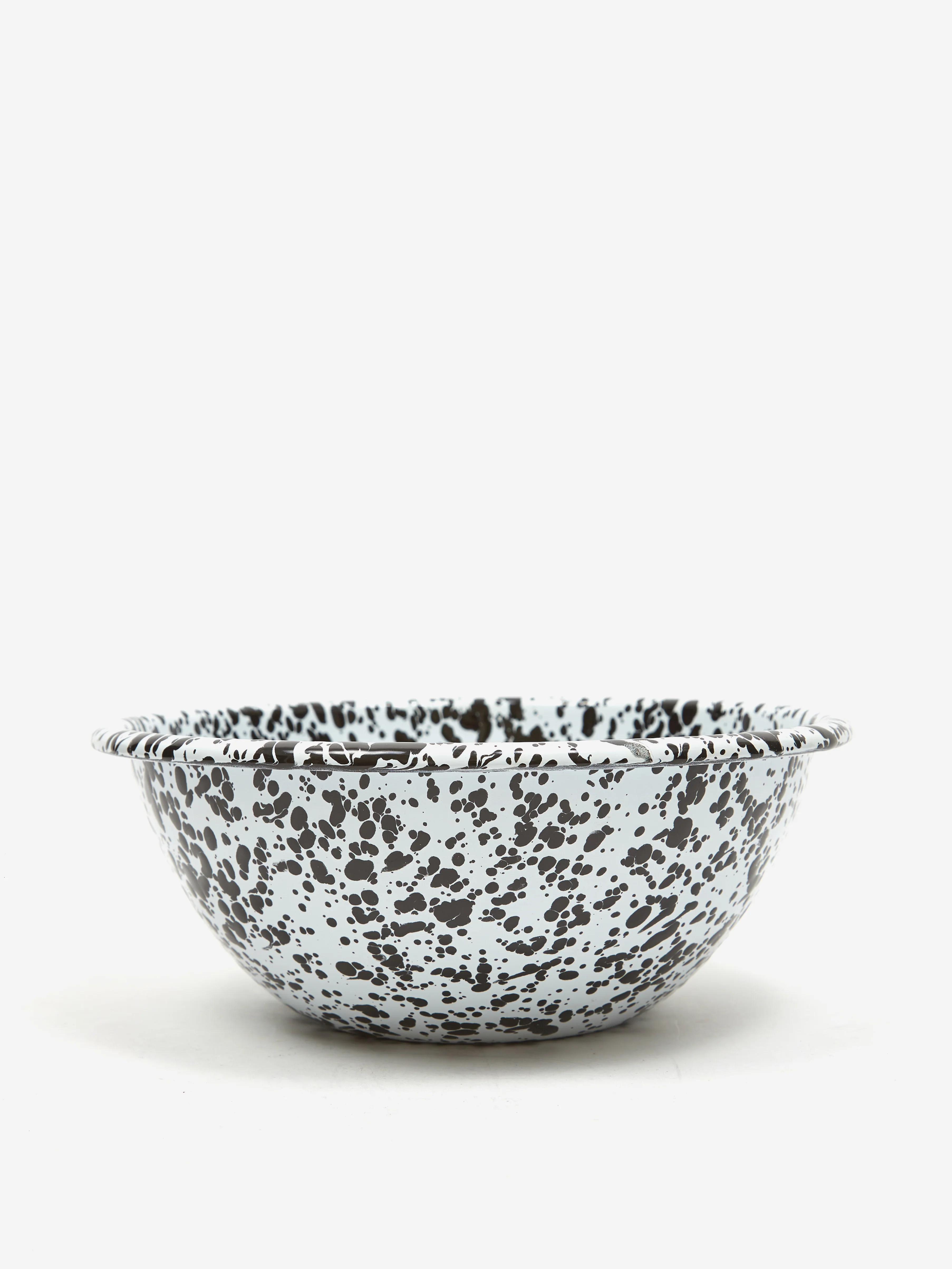 Crow Canyon Home Catalina Enamelware Small Serving Bowl - Black Marble