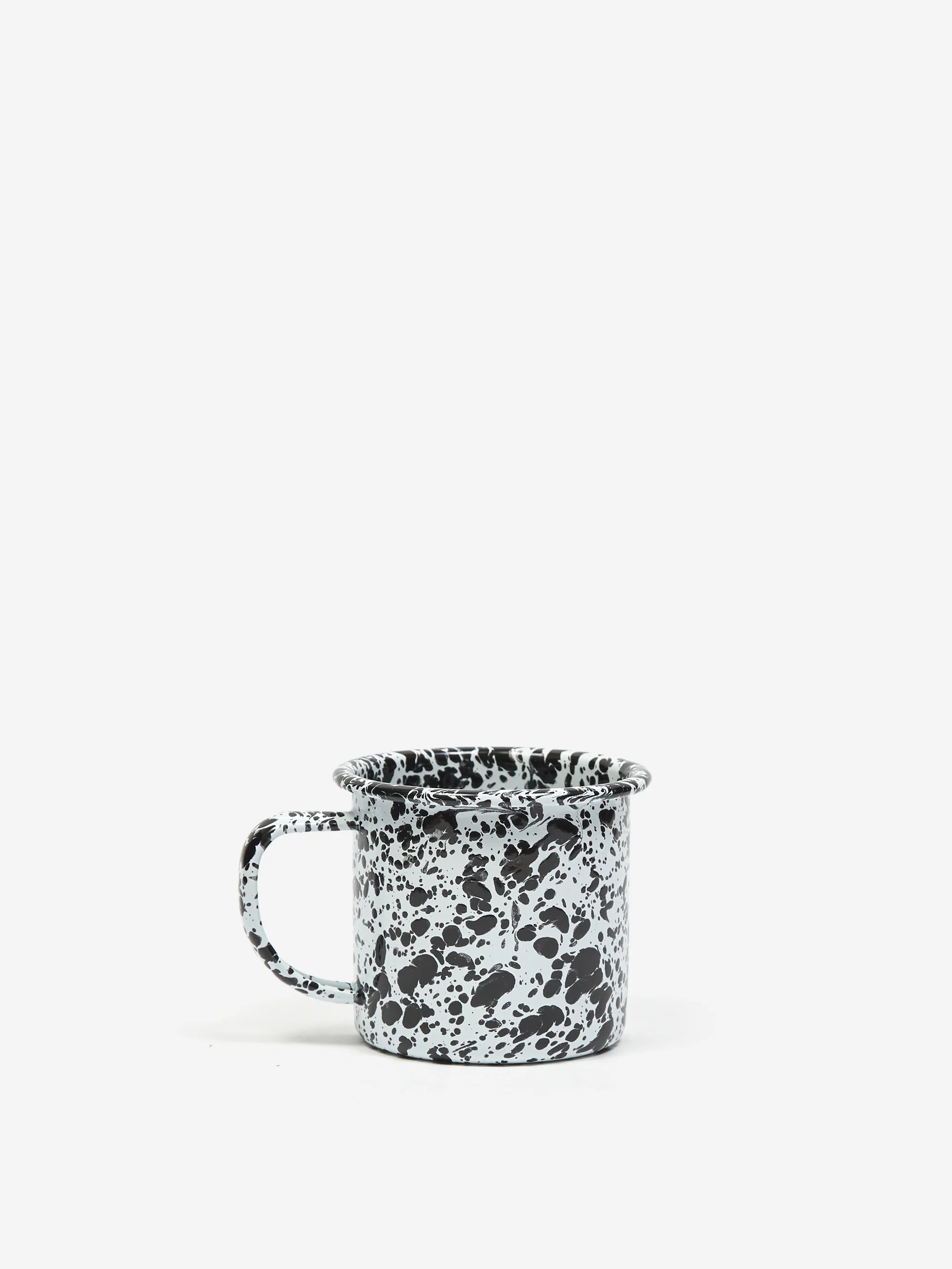 Crow Canyon Splatter Enamelware 12oz Mug - Black/White - Image 4