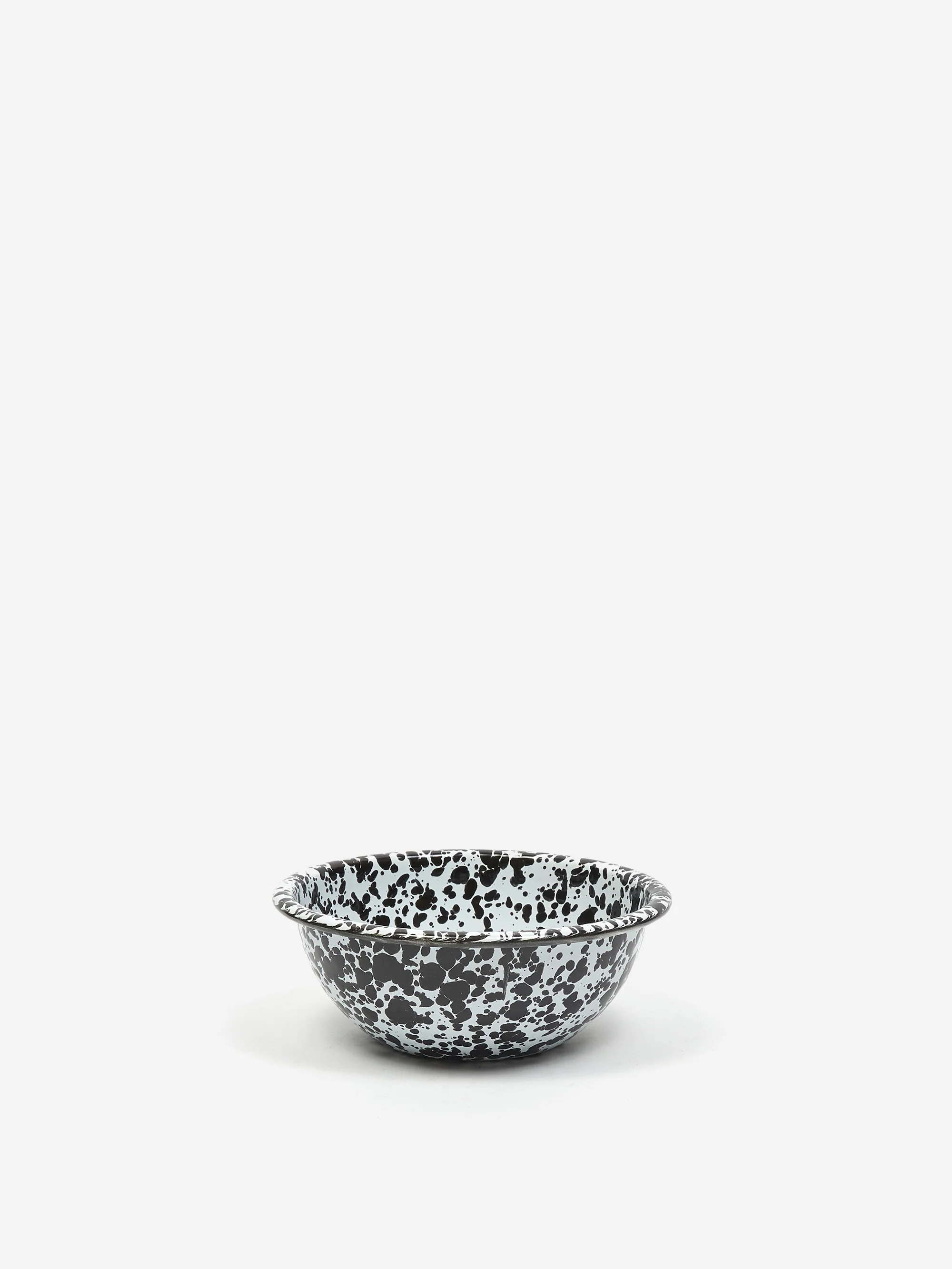 Crow Canyon Splatter Enamelware 20oz Cereal Bowl - Black/White