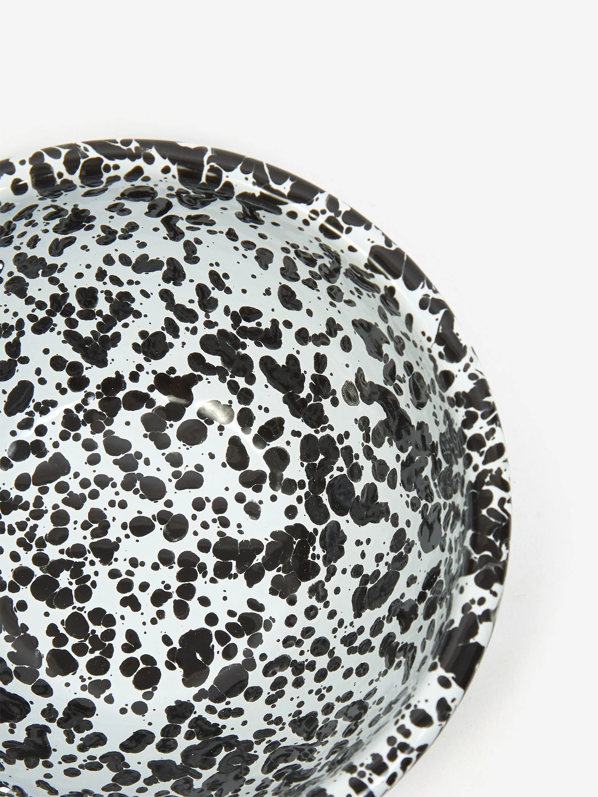 Crow Canyon Splatter Enamelware 20oz Cereal Bowl - Black/White - Image 2