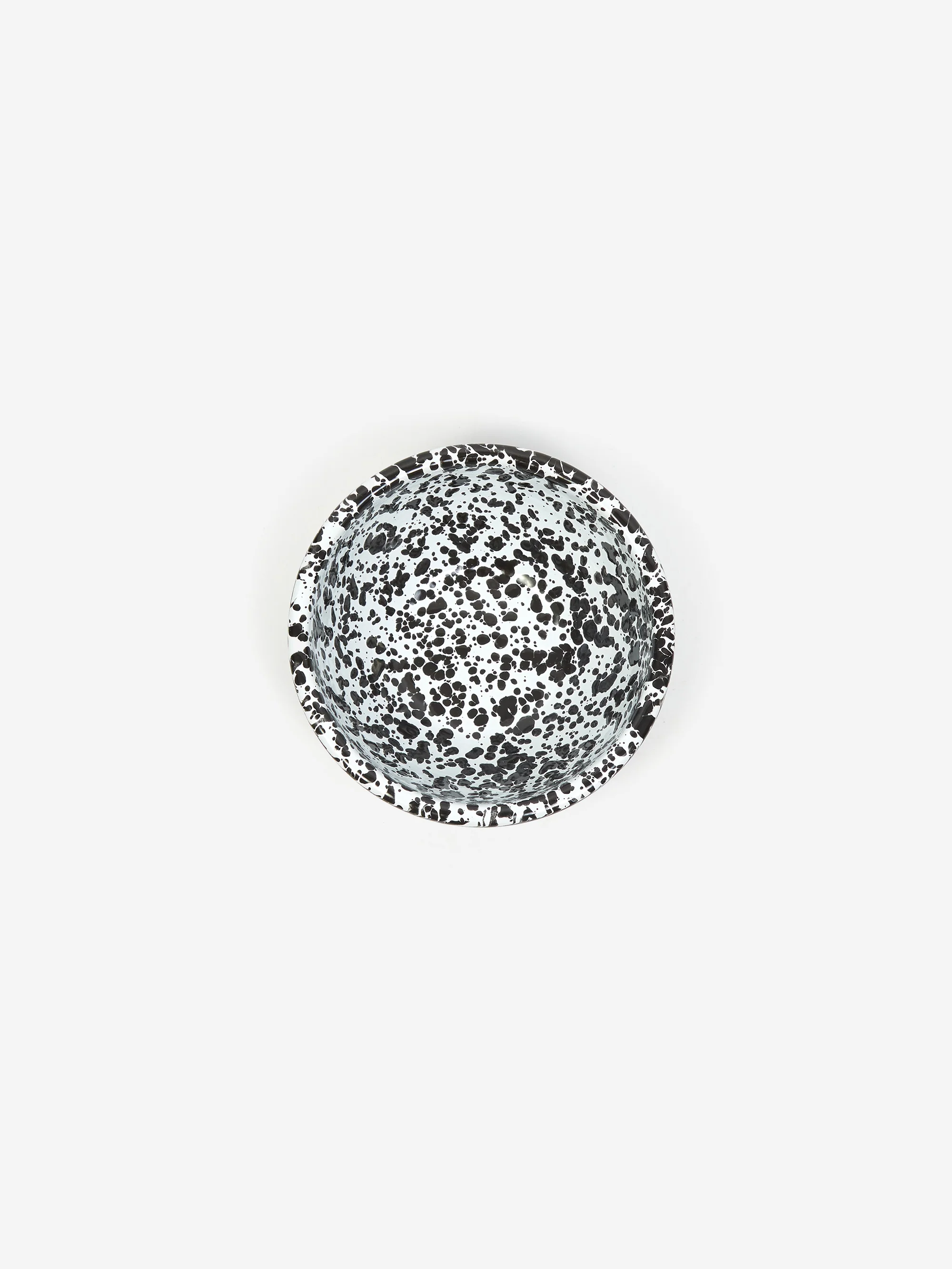 Crow Canyon Splatter Enamelware 20oz Cereal Bowl - Black/White - Image 3