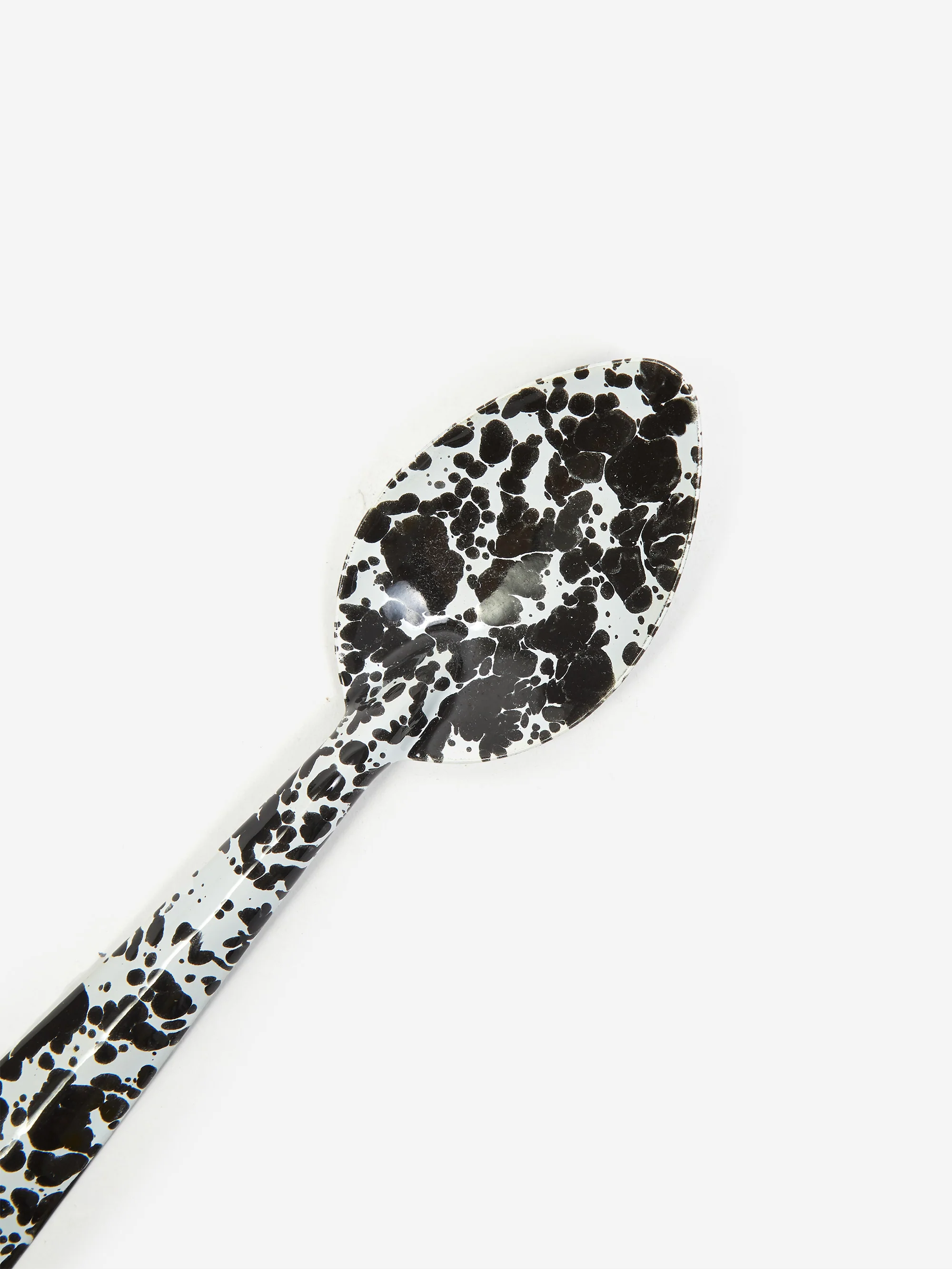 Crow Canyon Splatter Enamelware Medium Spoon - Black/White - Image 2