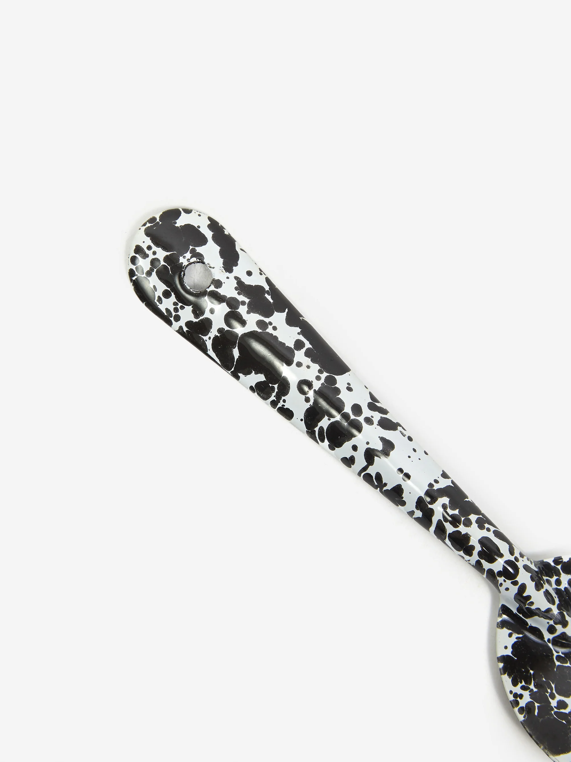 Crow Canyon Splatter Enamelware Medium Spoon - Black/White - Image 3