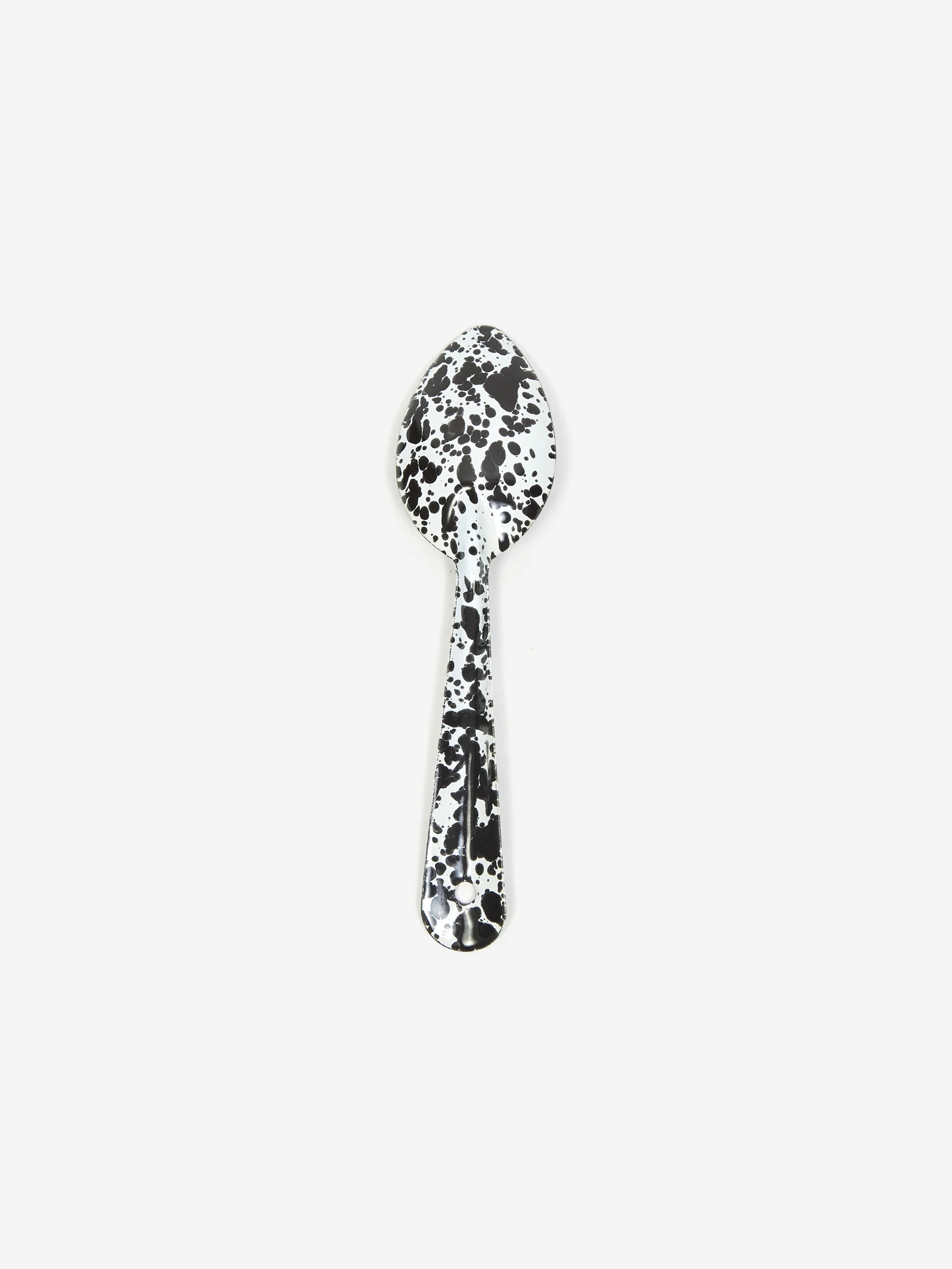 Crow Canyon Splatter Enamelware Medium Spoon - Black/White - Image 4