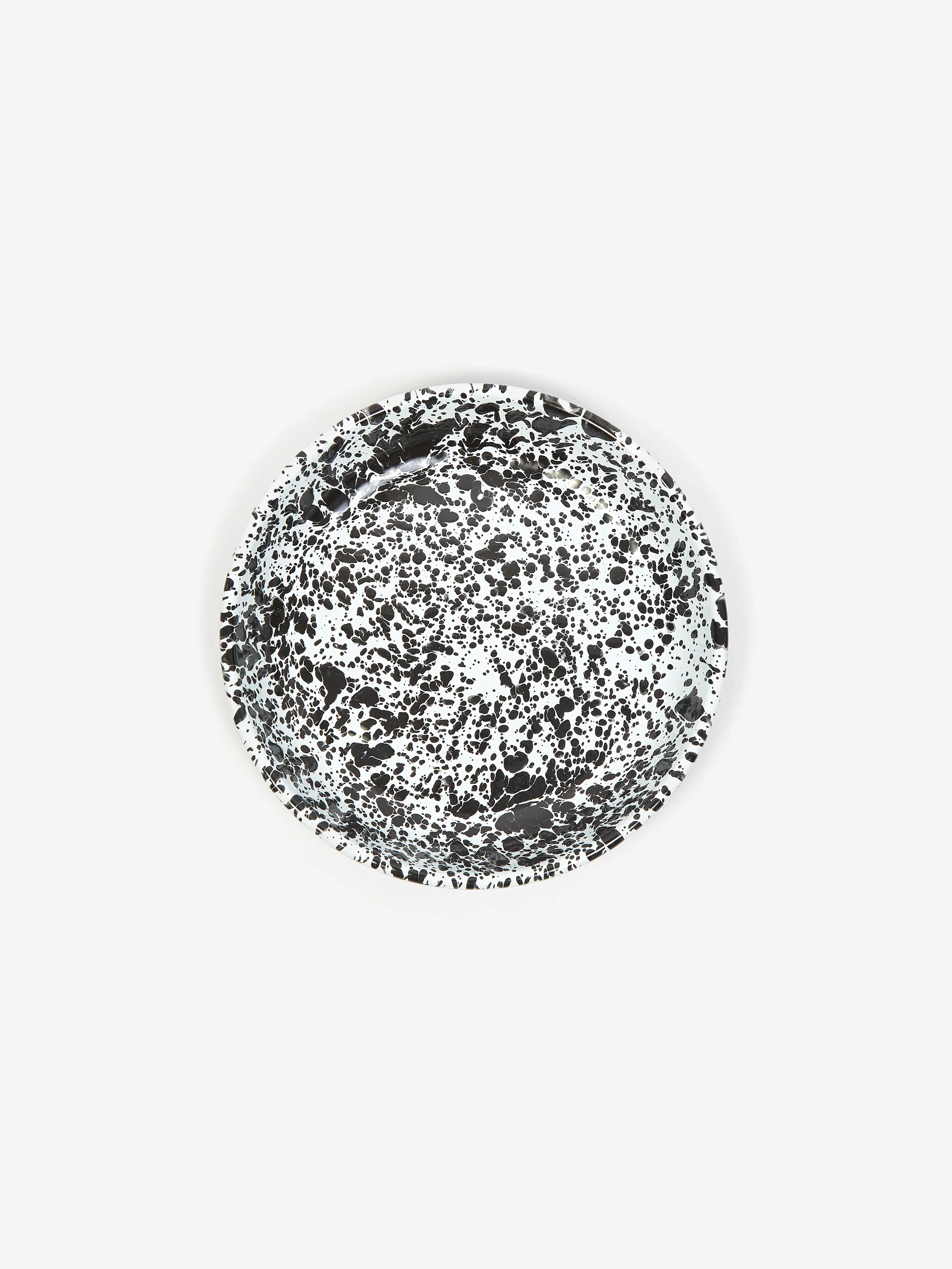 Crow Canyon Splatter Enamelware Pasta Plate - Black/White - Image 3