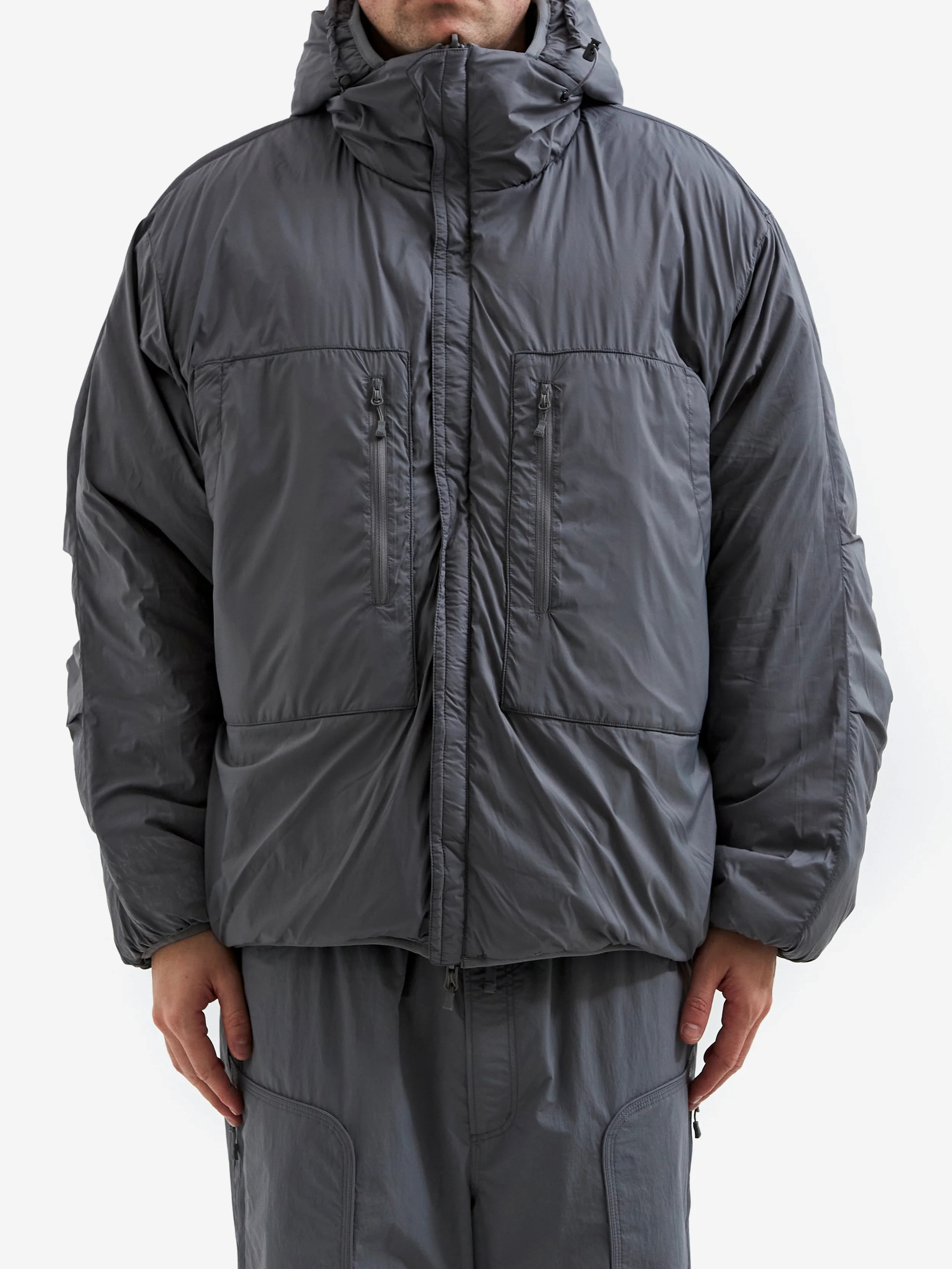 DAIWA PIER39 Tech Reversible Climbers Puff Jacket - Light Grey - Image 7