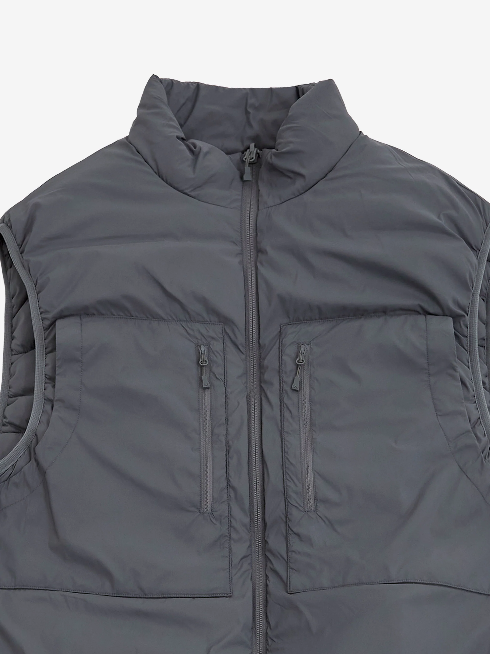 DAIWA PIER39 Tech Reversible Climbers Puff Vest - Light Grey - Image 5