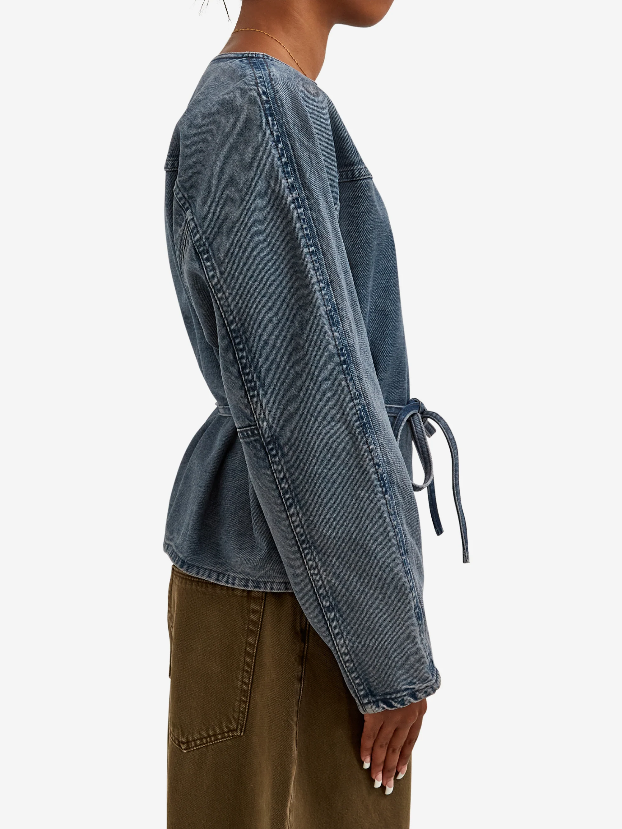 DALA Denim Sweat Top - Worn Ink - Image 2