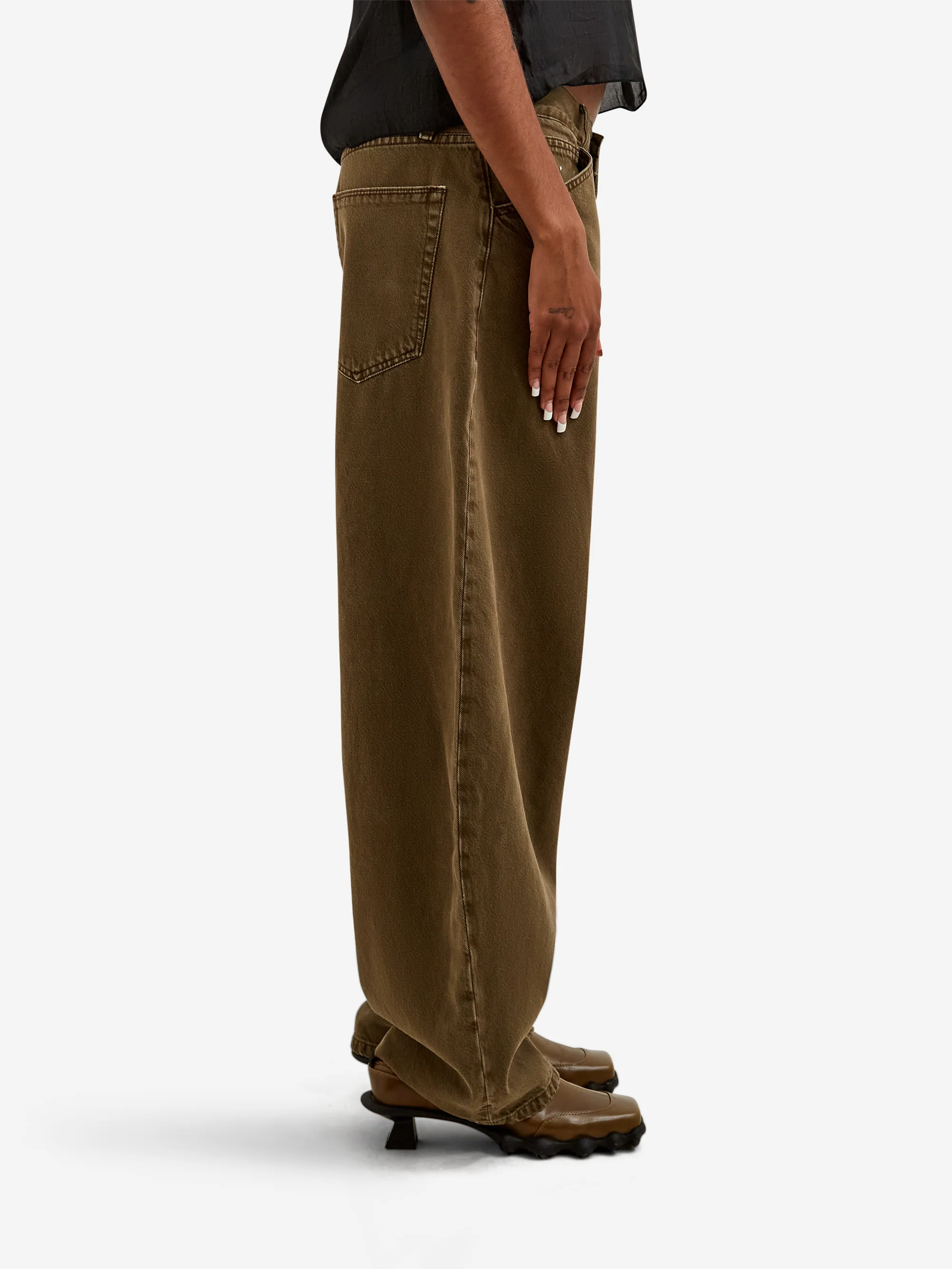 DALA Lido Ankle Denim - Dark Olive - Image 2