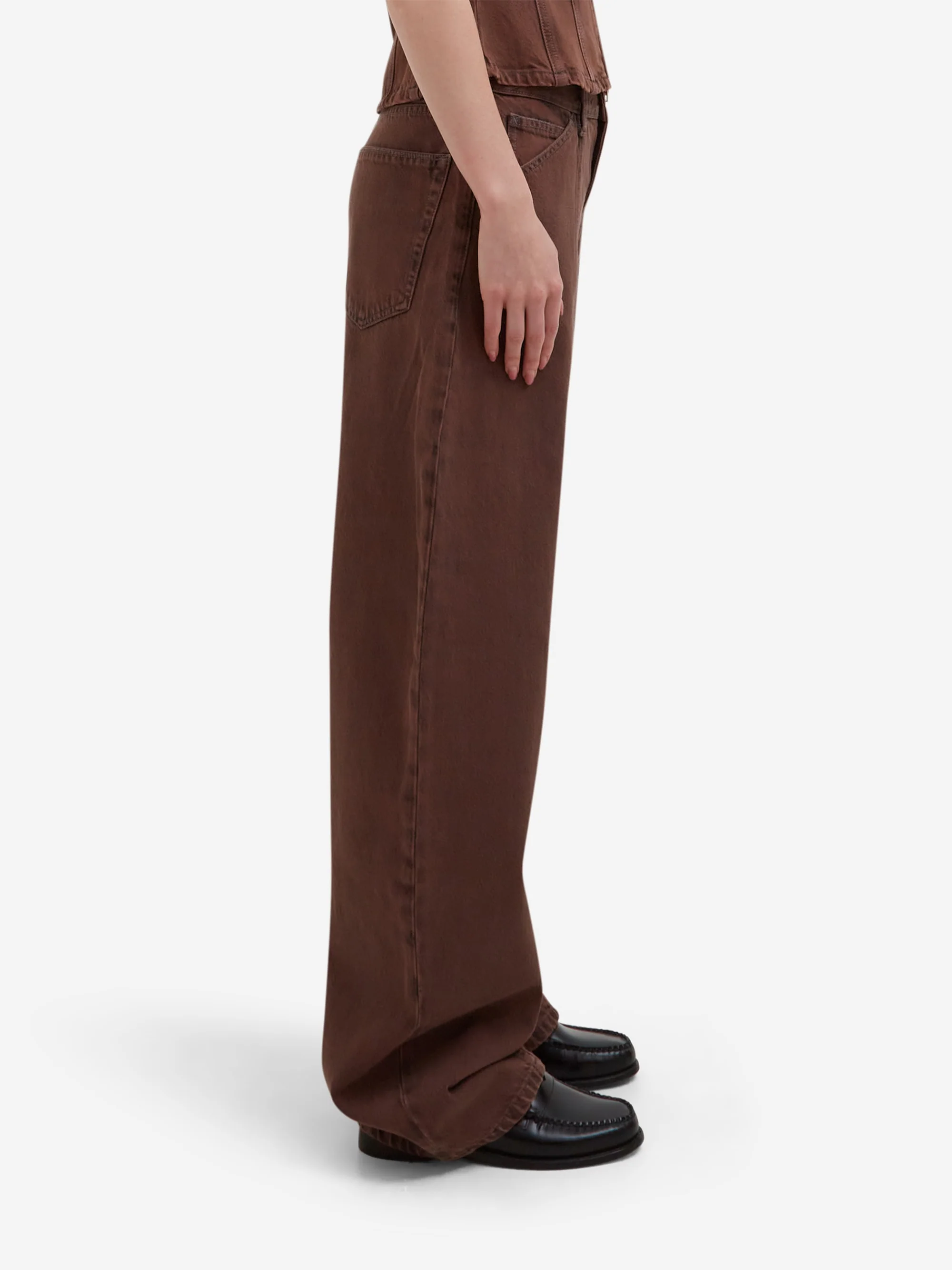 DALA x Foundation FM Lido Flatseam Jeans - Brown - Image 2