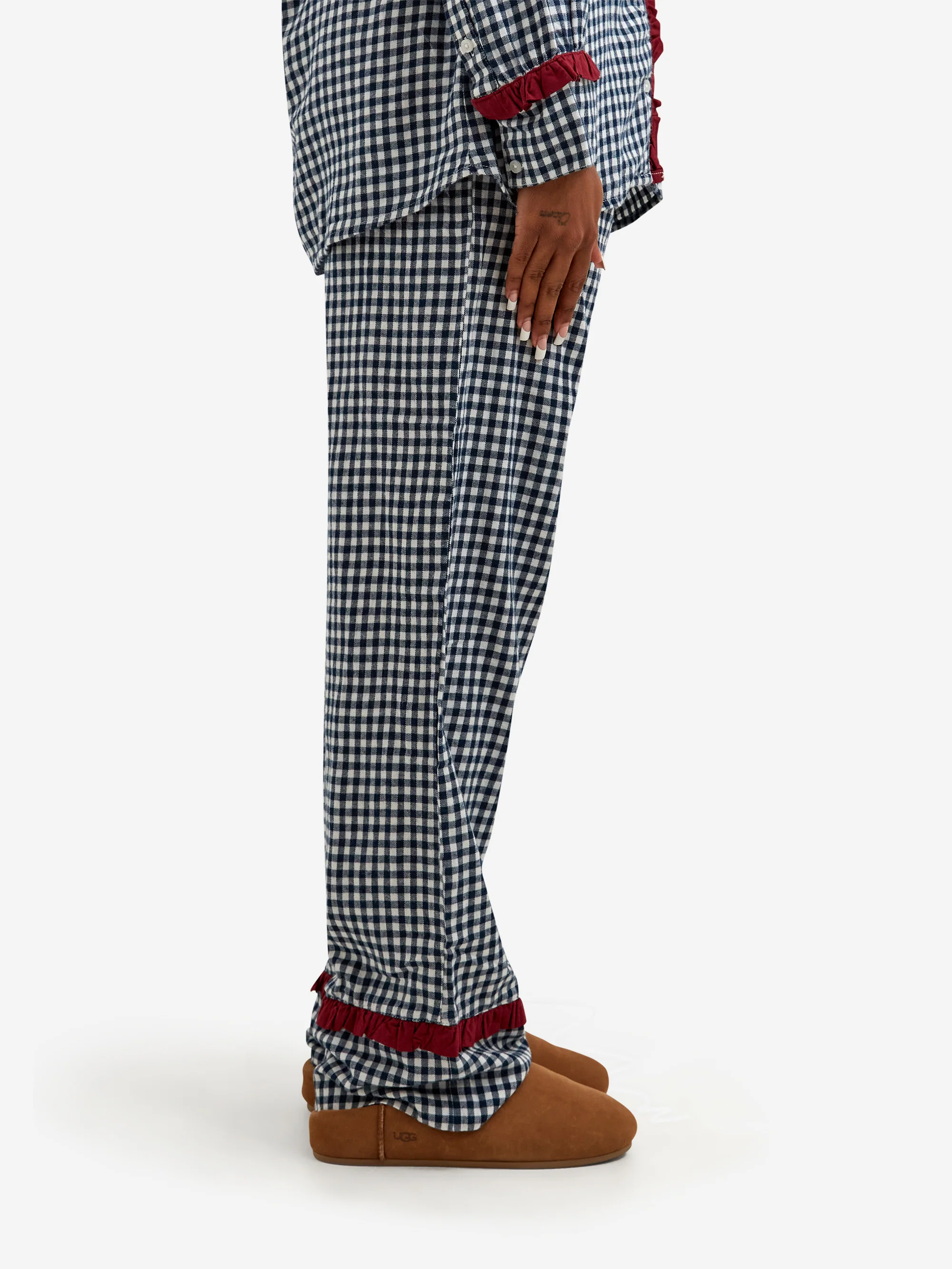 Damson Madder Antonia PJ Set - Navy Gingham - Image 5