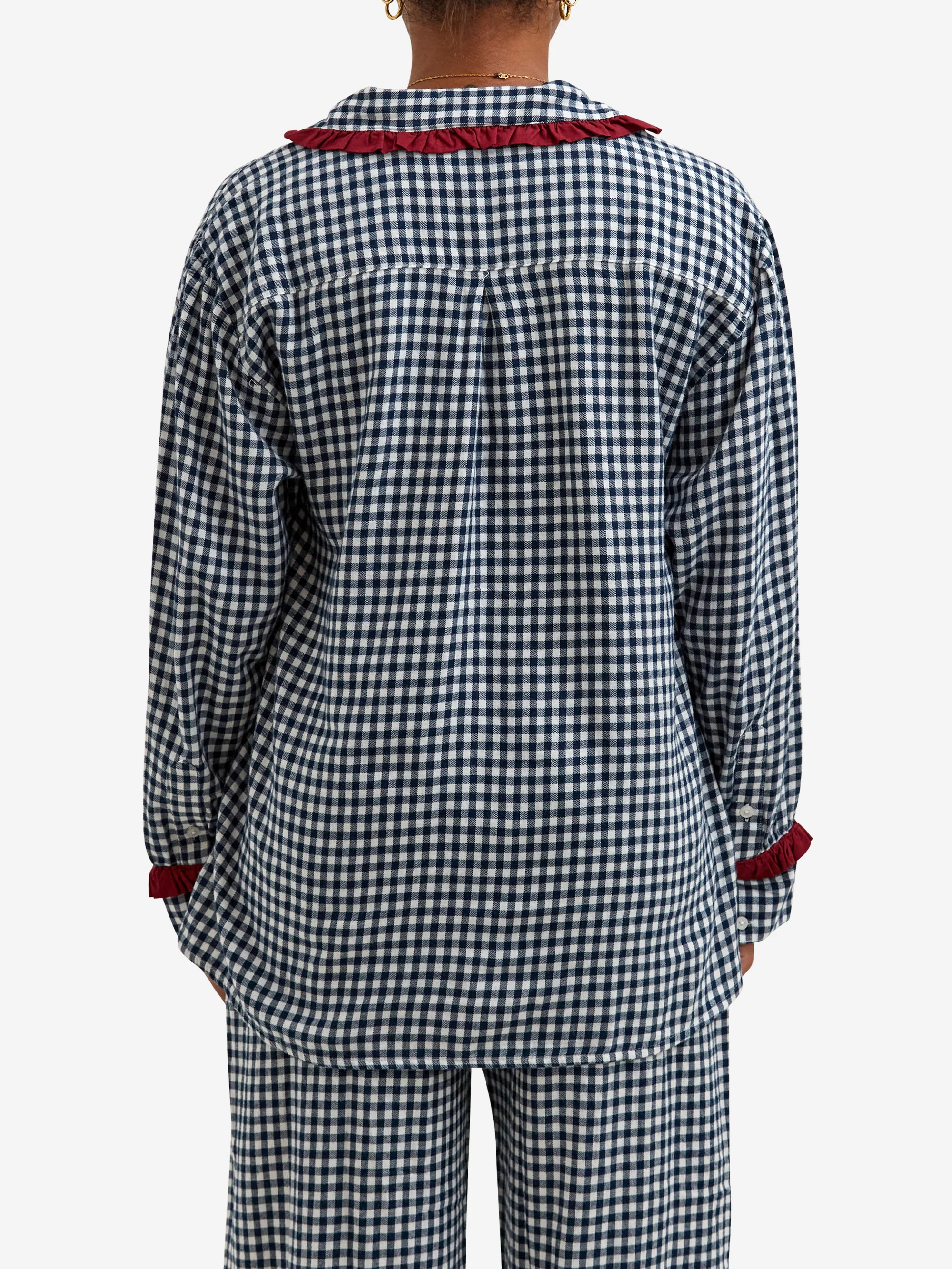 Damson Madder Antonia PJ Set - Navy Gingham - Image 6