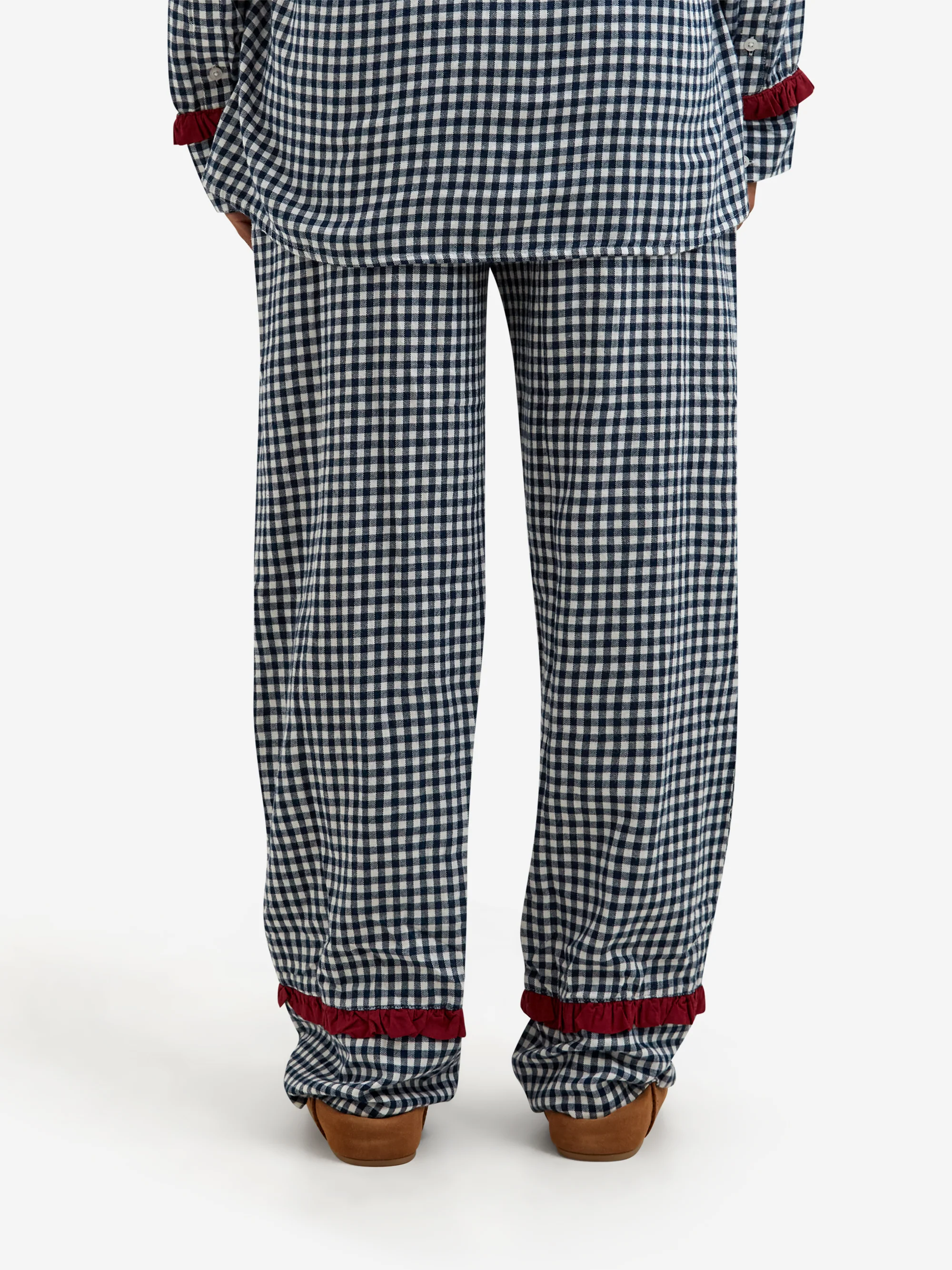 Damson Madder Antonia PJ Set - Navy Gingham - Image 7