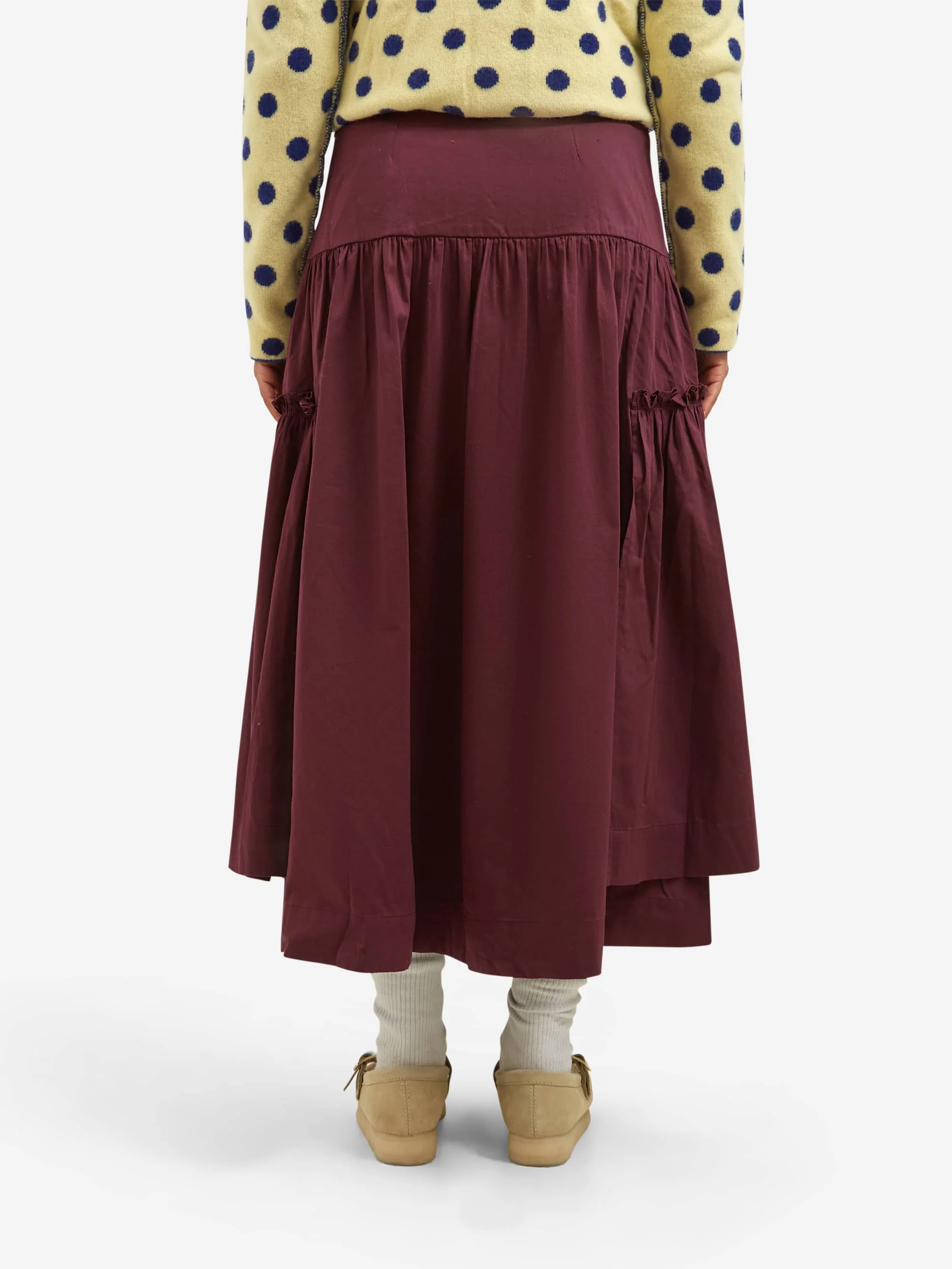 Damson Madder Berta Midi Skirt - Fig - Image 3