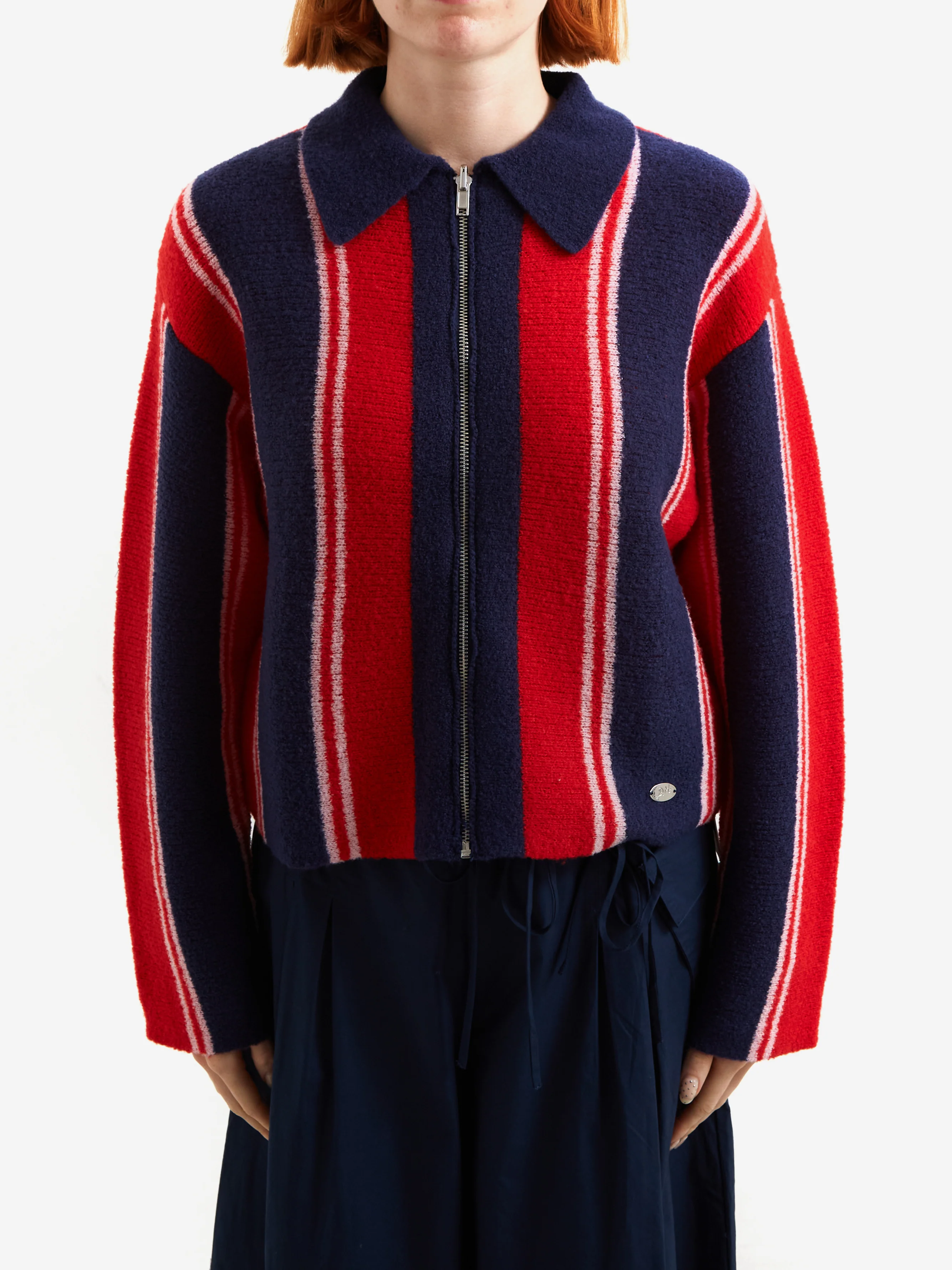 Damson Madder Bibi Boxy Merino Wool Cardigan - Multi