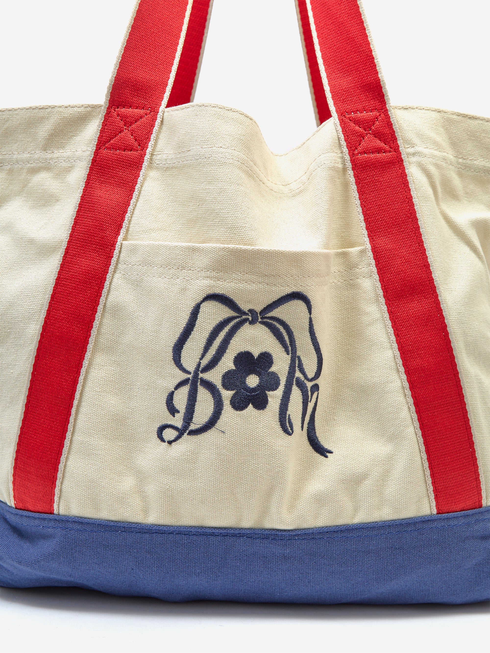 Damson Madder Canvas Tote Bag - Ecru - Image 2