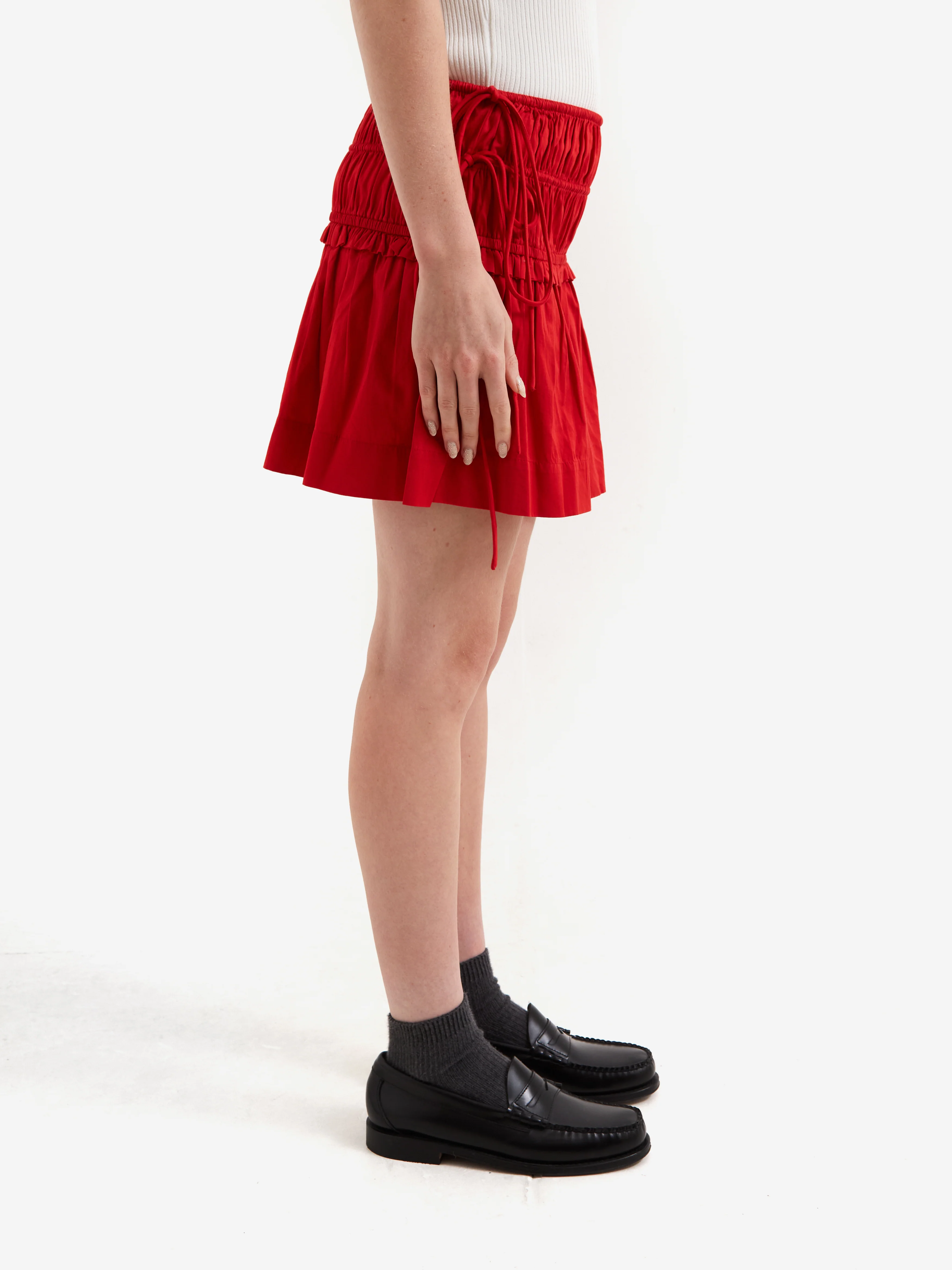 Damson Madder Charli Mini Skirt - Red - Image 2
