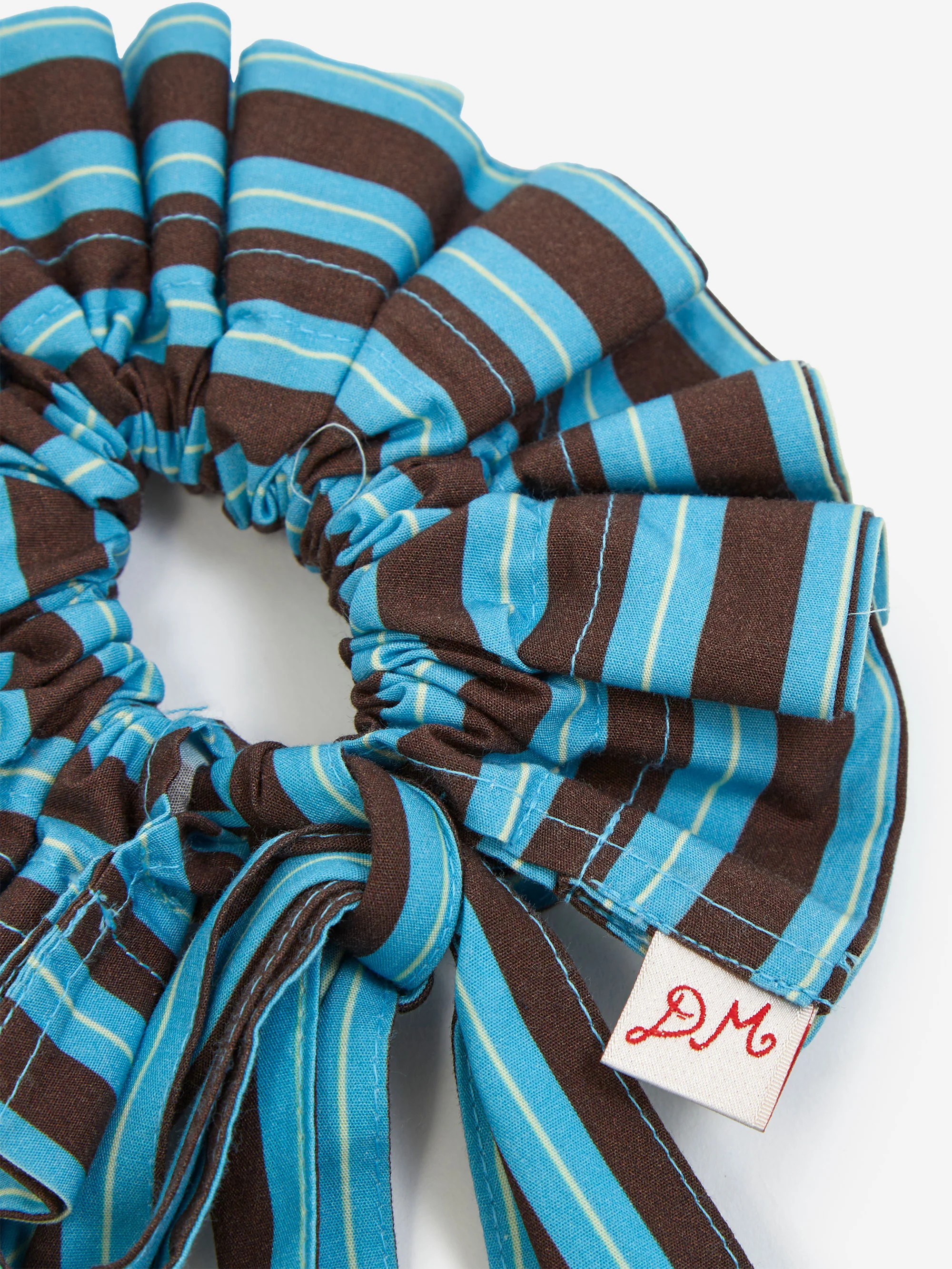 Damson Madder Garter Bun Wrap - Choc/Blue - Image 2