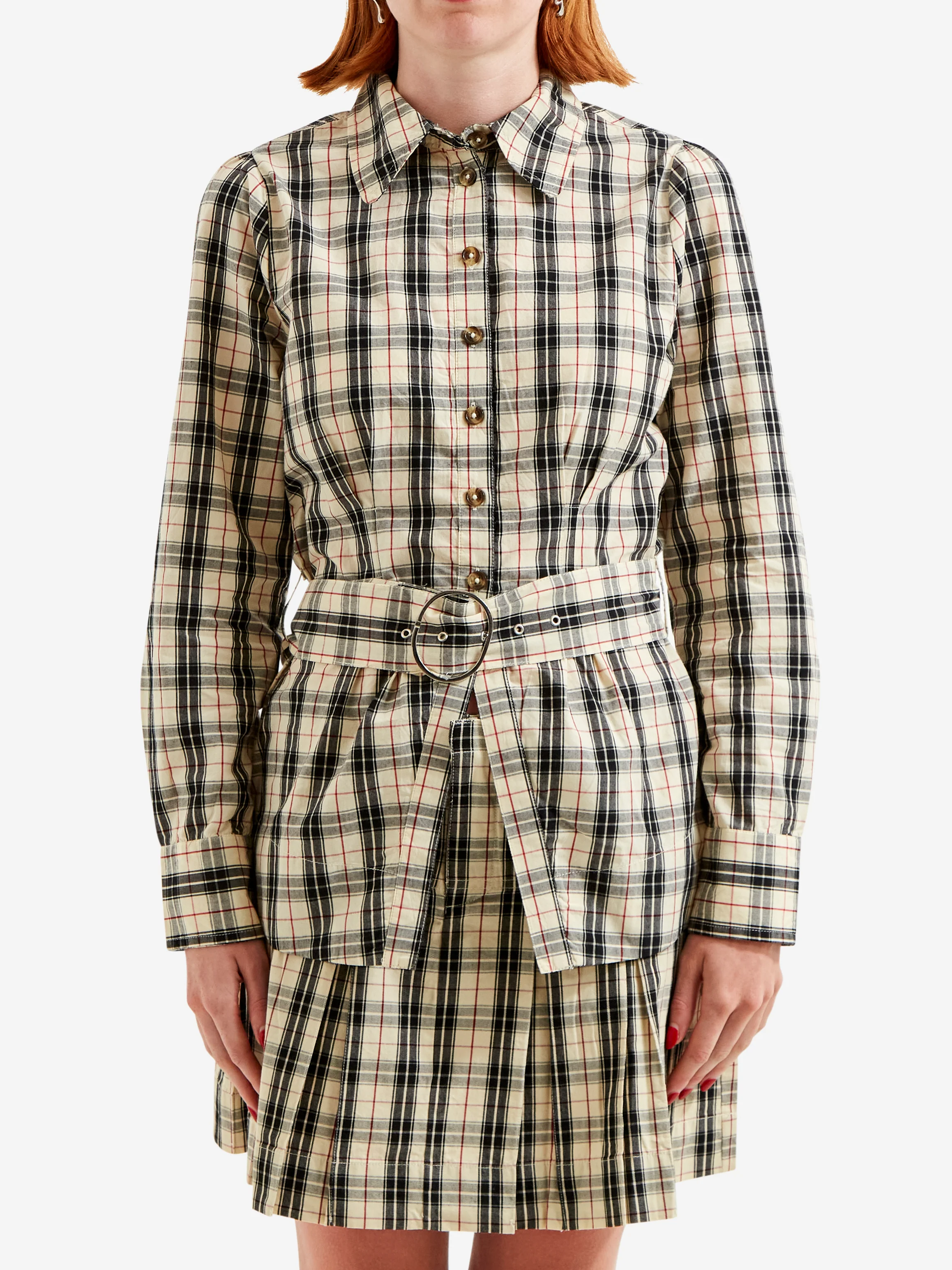 Damson Madder Harley Shirt - Butter Check
