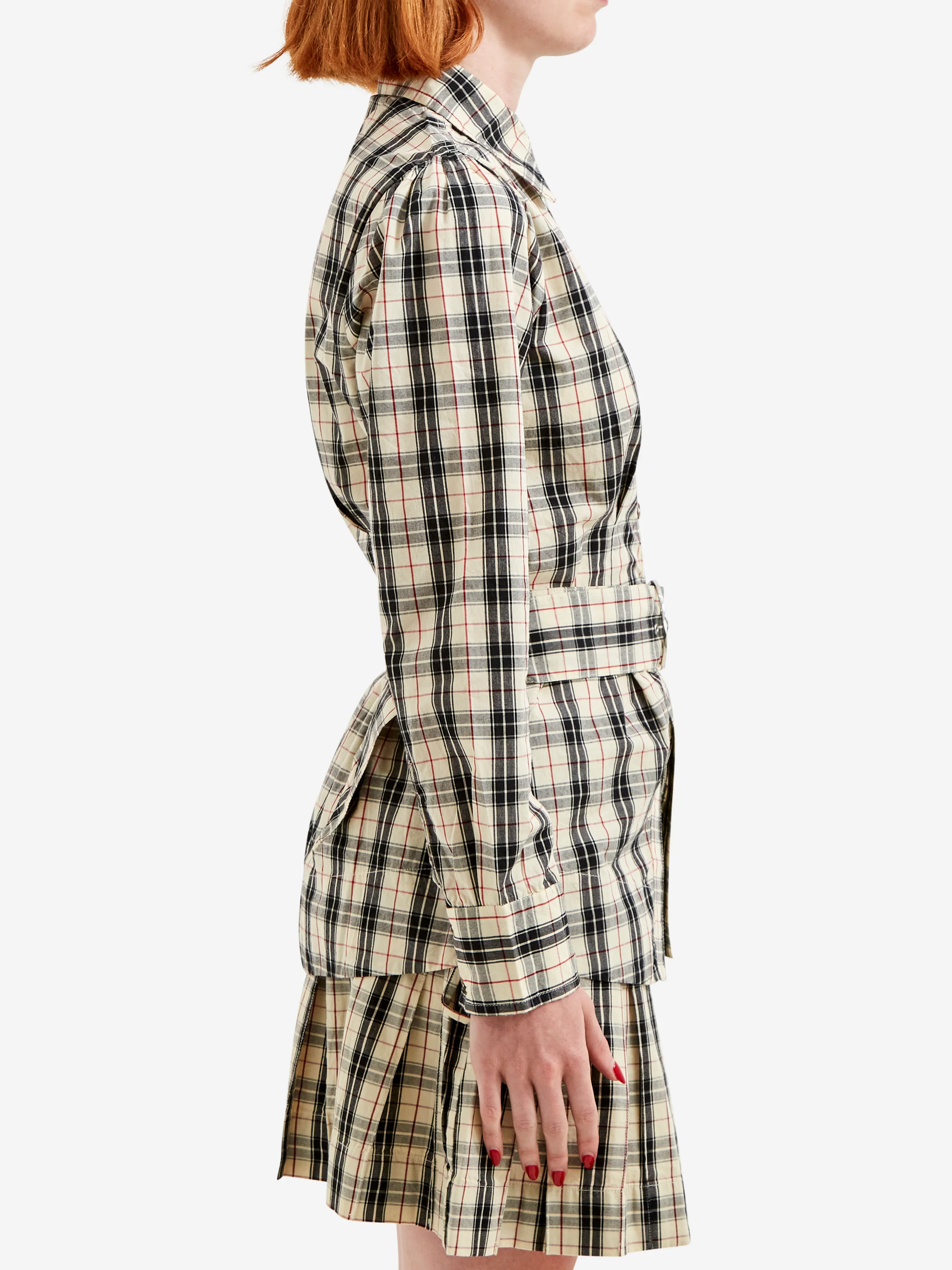 Damson Madder Harley Shirt - Butter Check - Image 2
