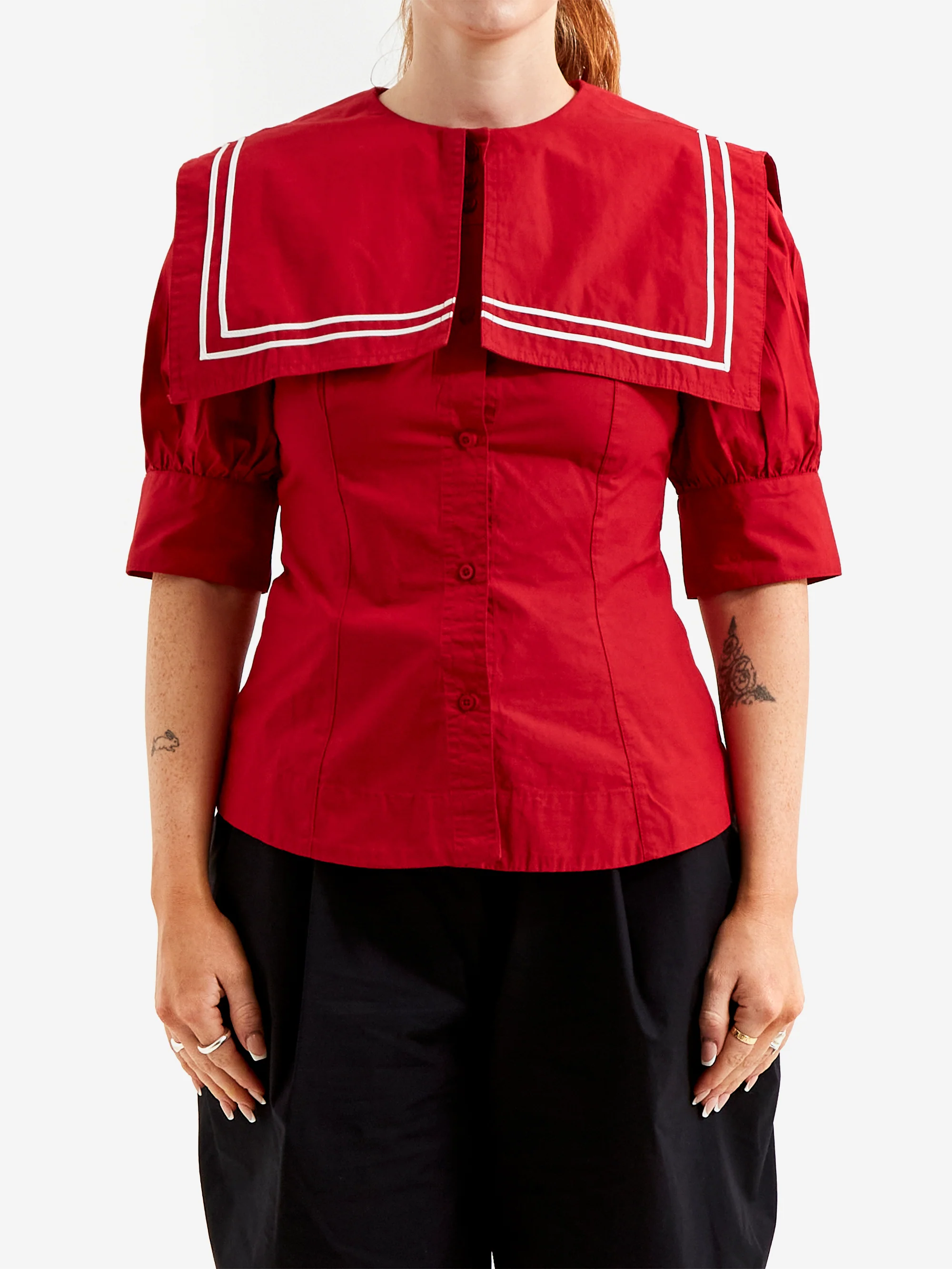 Damson Madder Keisha Blouse - Cherry Red