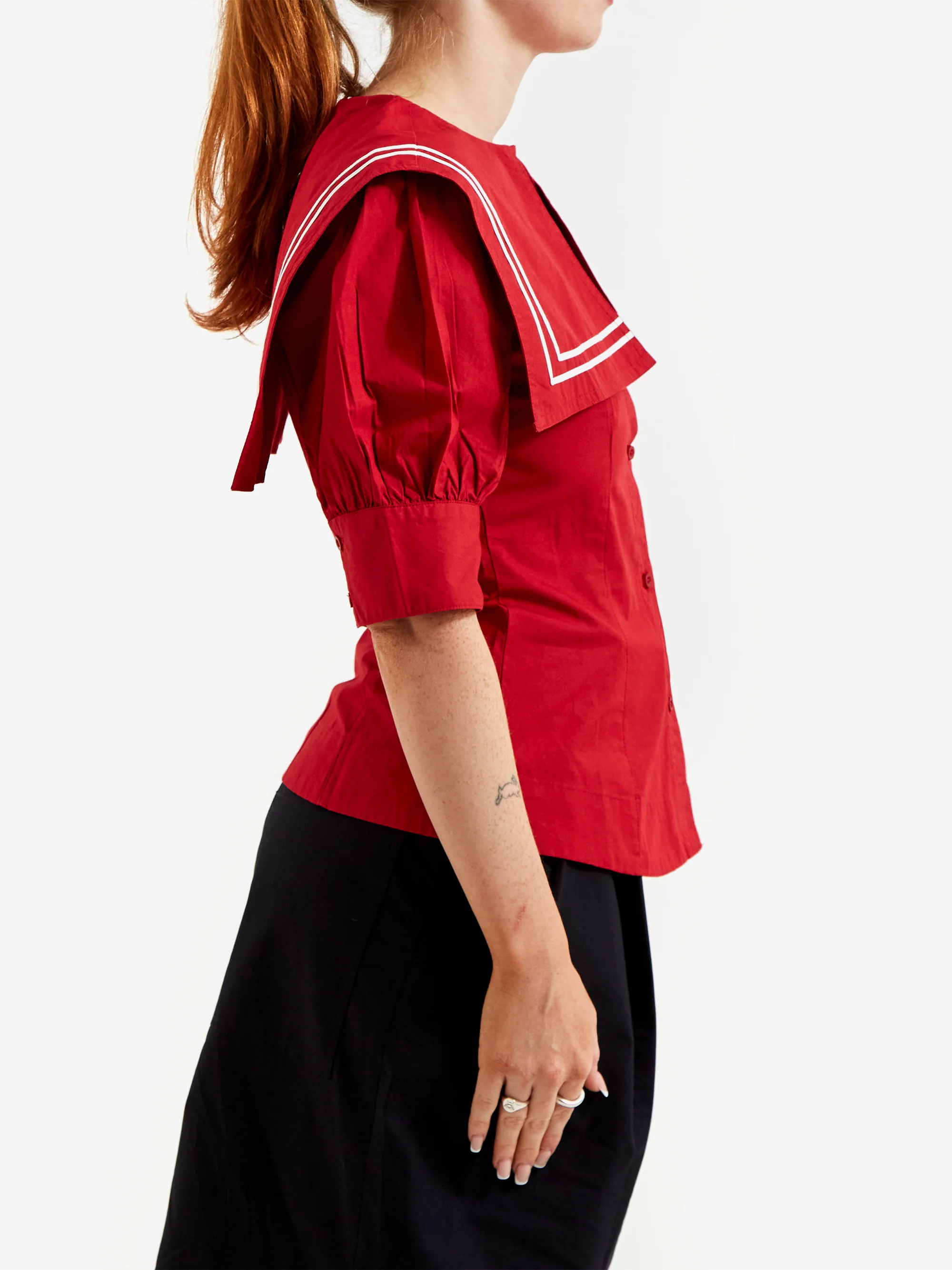 Damson Madder Keisha Blouse - Cherry Red - Image 2
