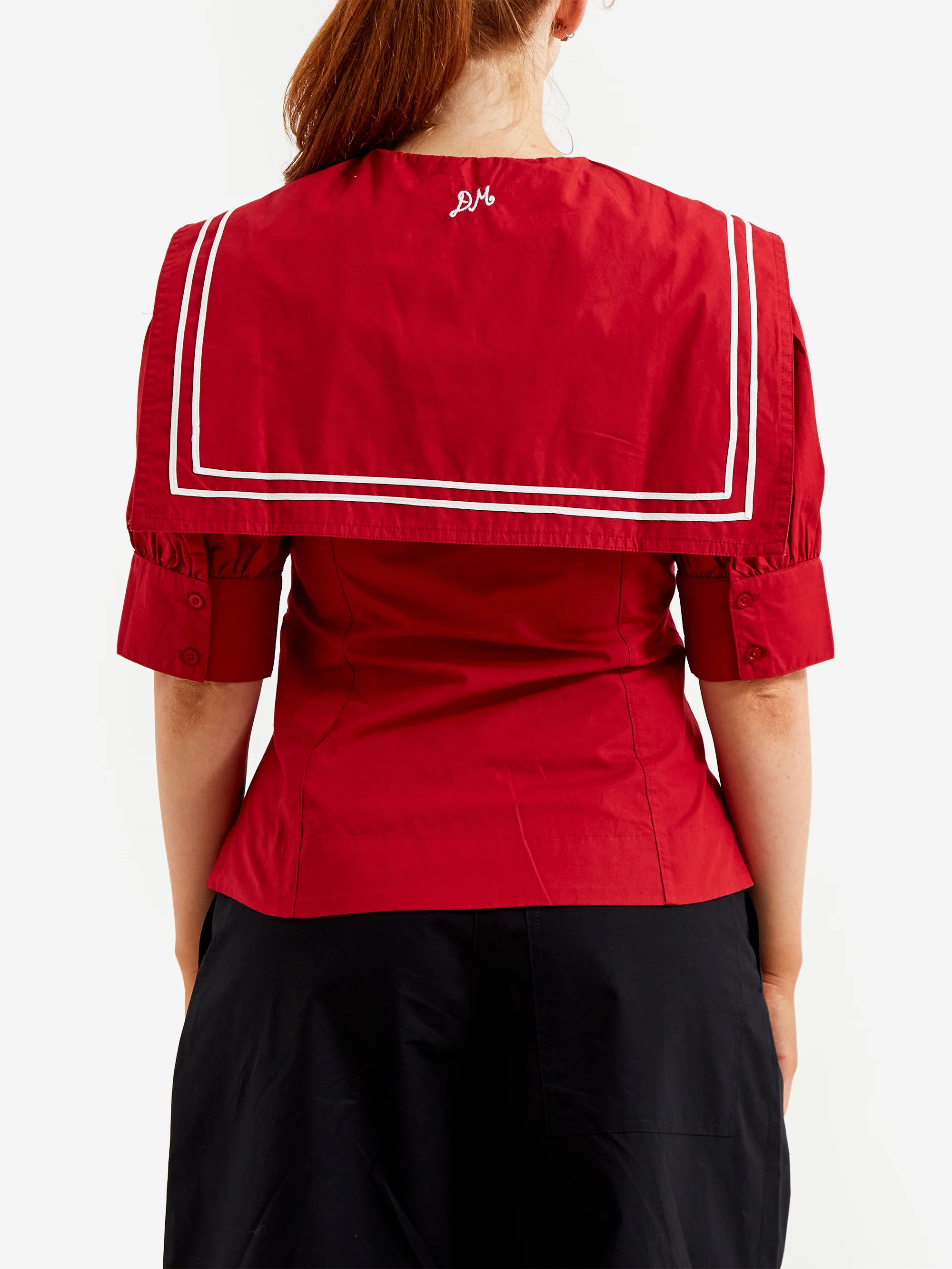 Damson Madder Keisha Blouse - Cherry Red - Image 3