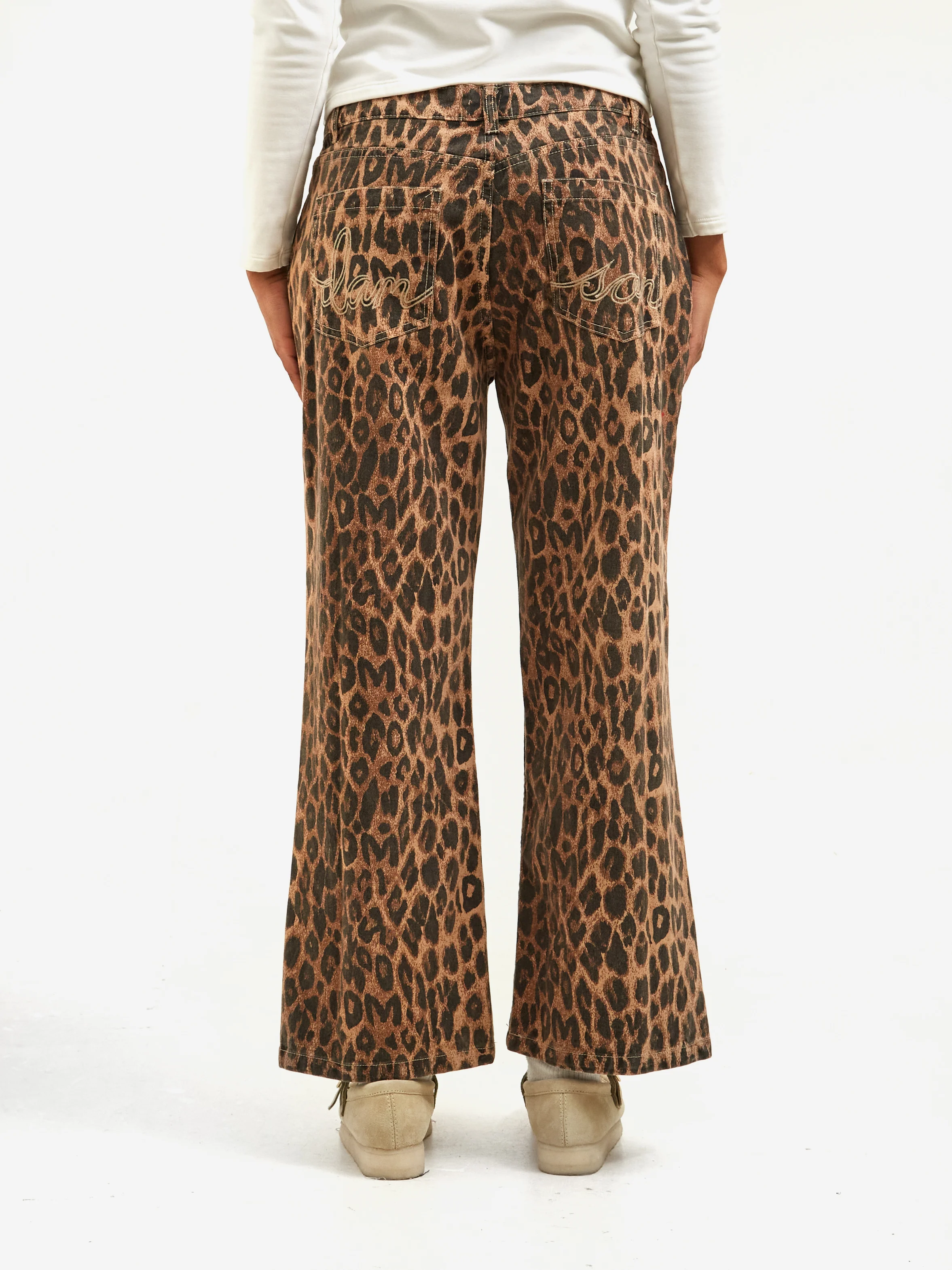 Damson Madder Kenny Twill Trouser - Leopard - Image 3