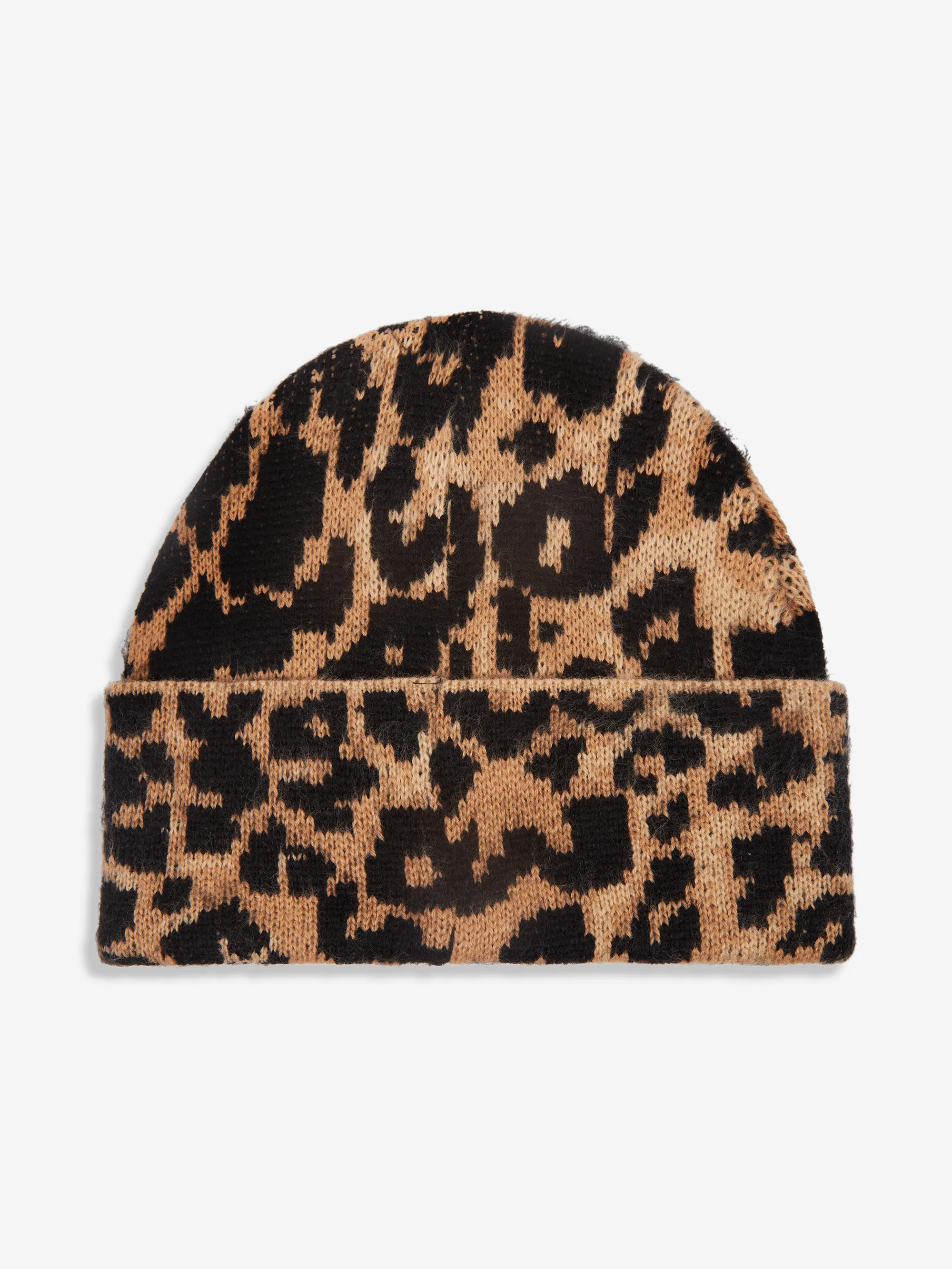 Damson Madder Knit Beanie - Leopard - Image 3