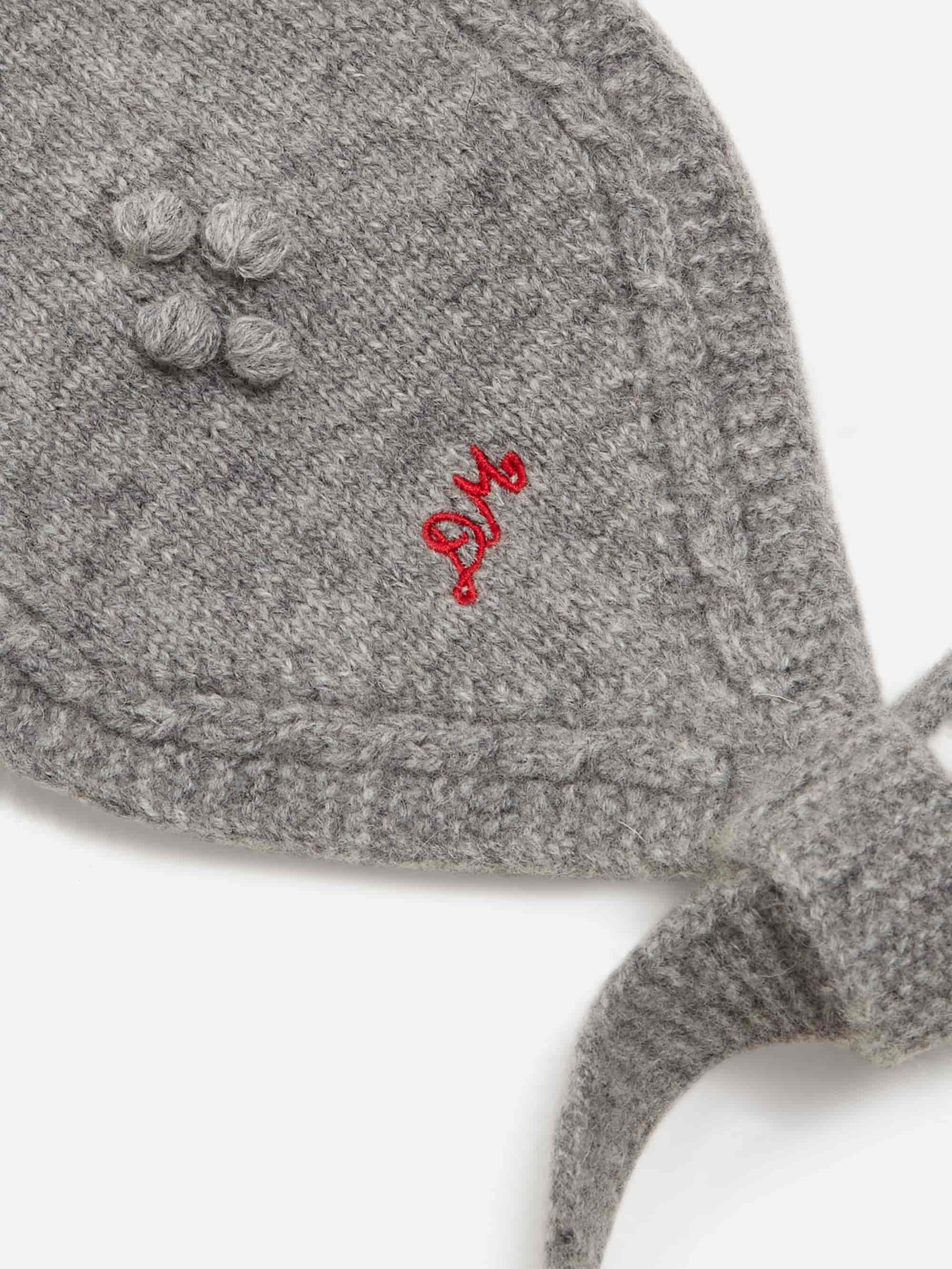 Damson Madder Mini Bonnet - Grey Marl - Image 2