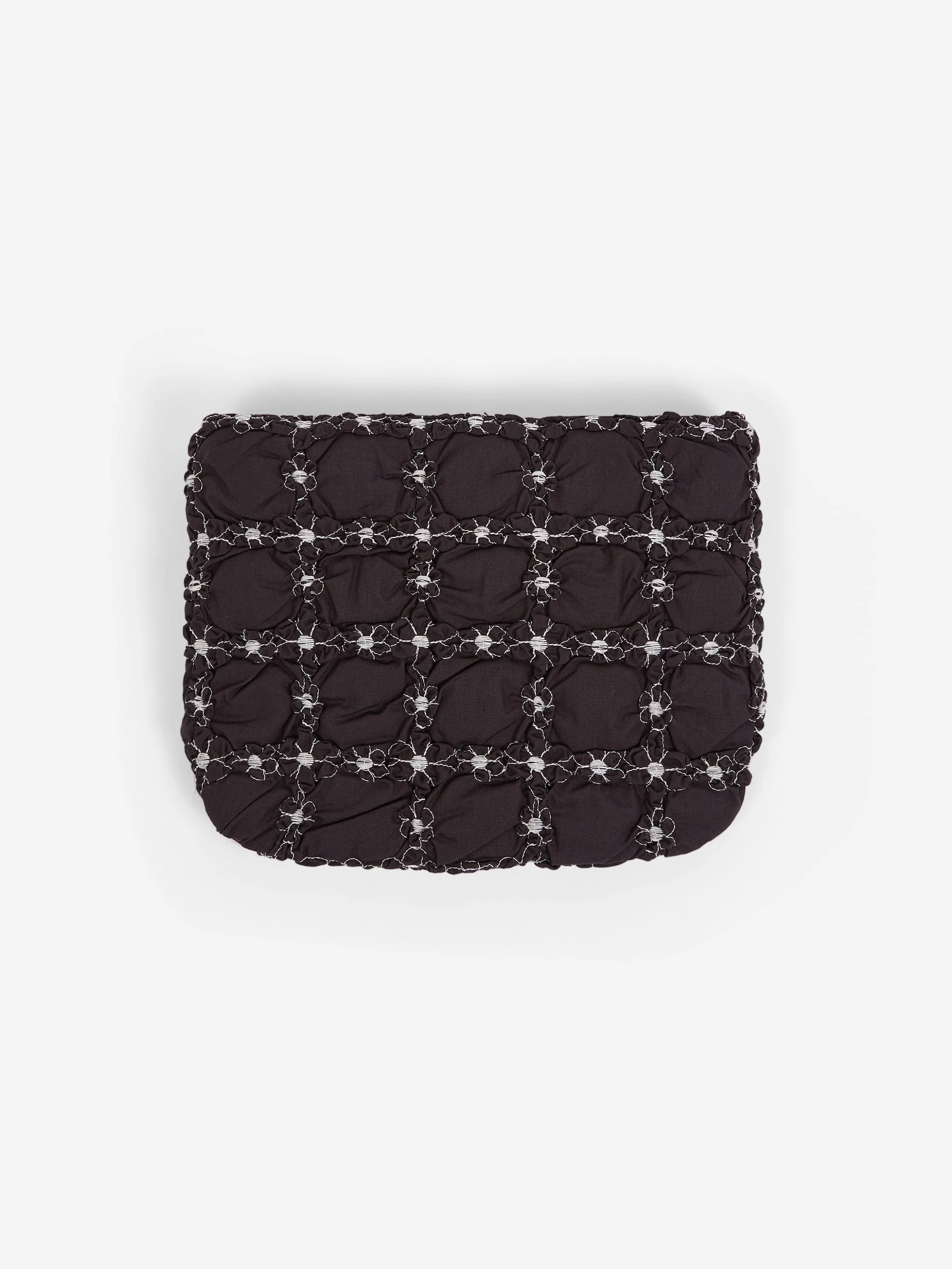 Damson Madder Minnie Shirred Shoulder Bag - Black - Image 3