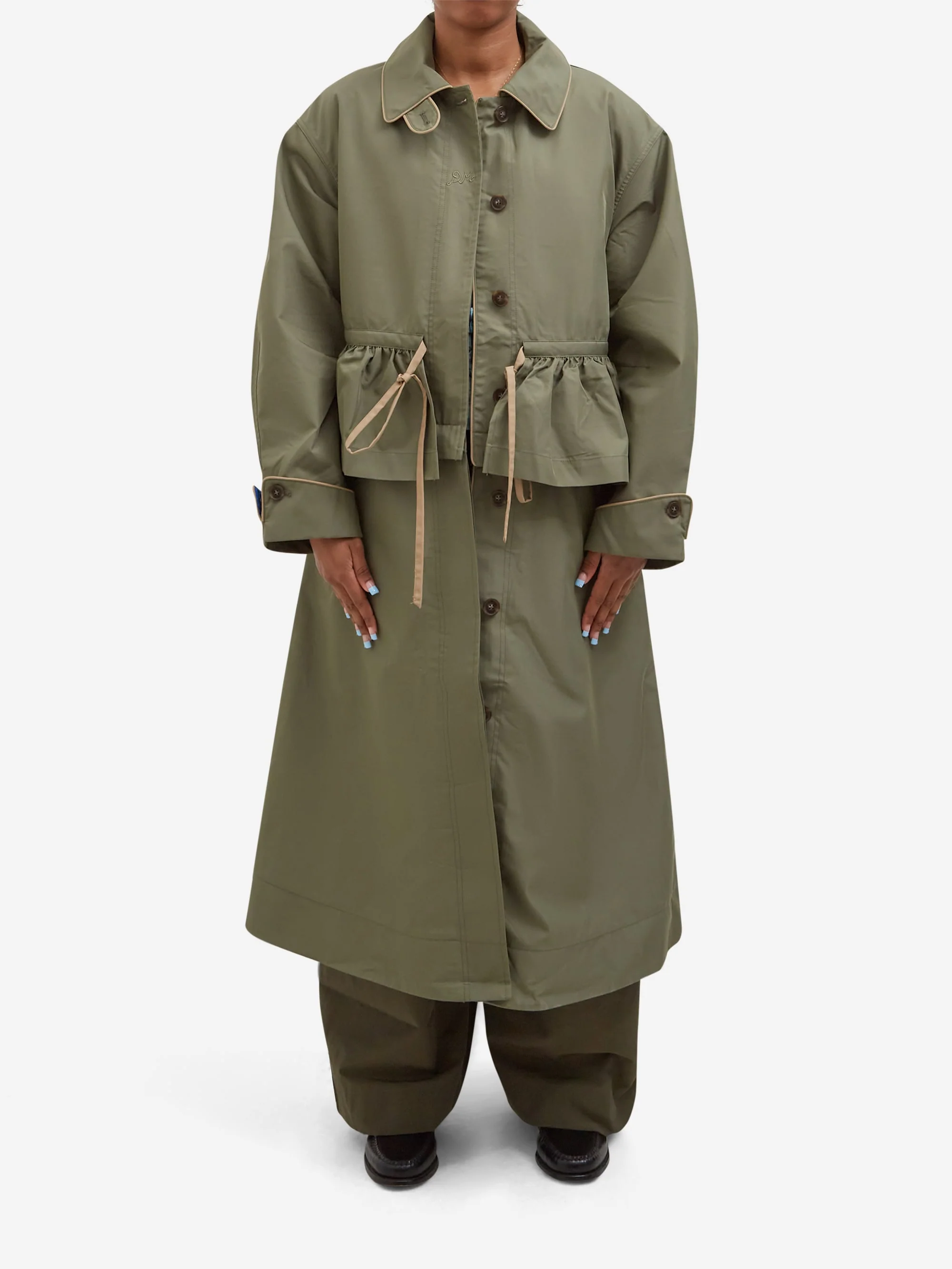 Damson Madder Myrtle Trench - Sage - Image 2