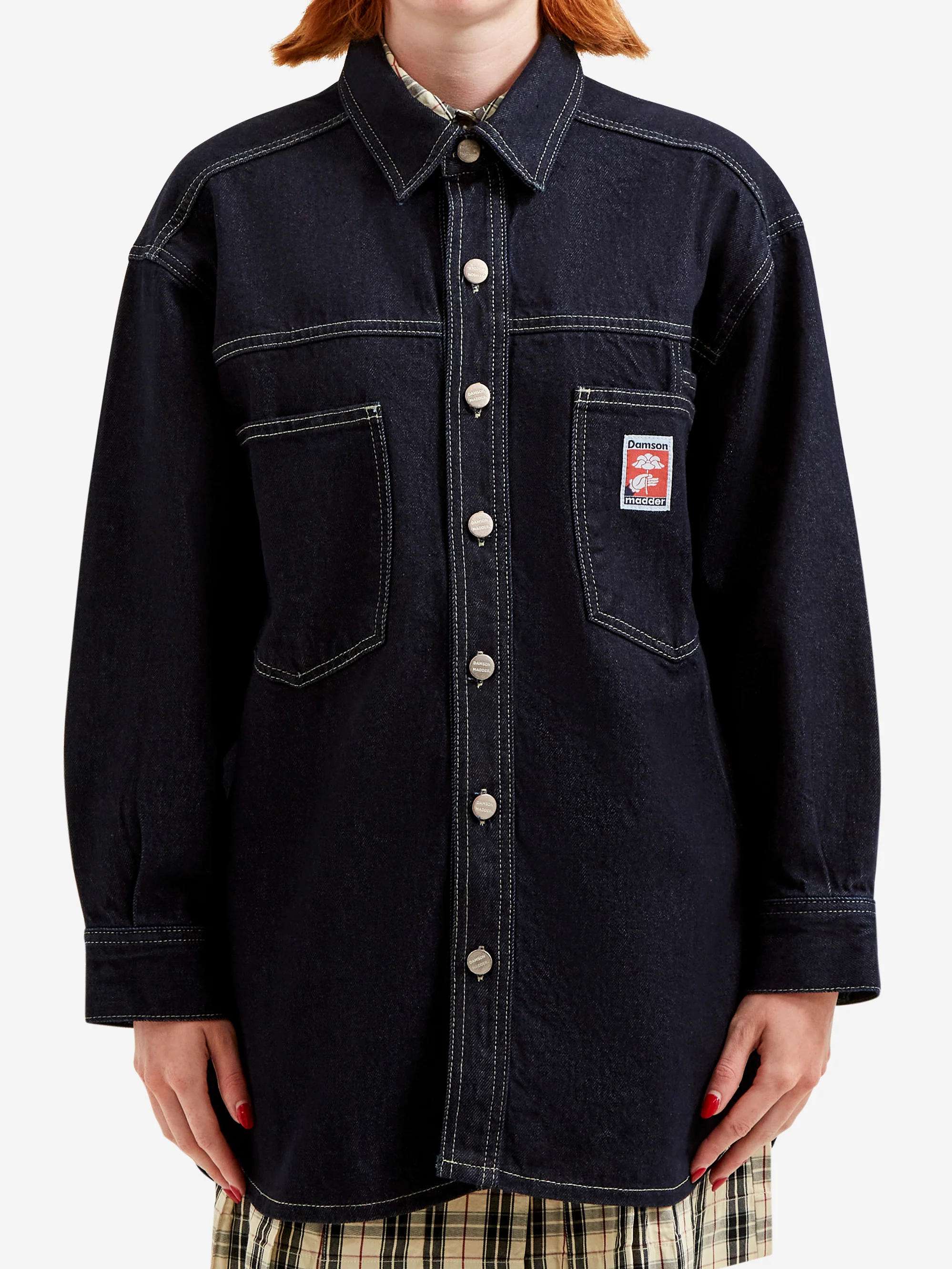 Damson Madder Nova Oversized Shacket - Indigo - Image 2