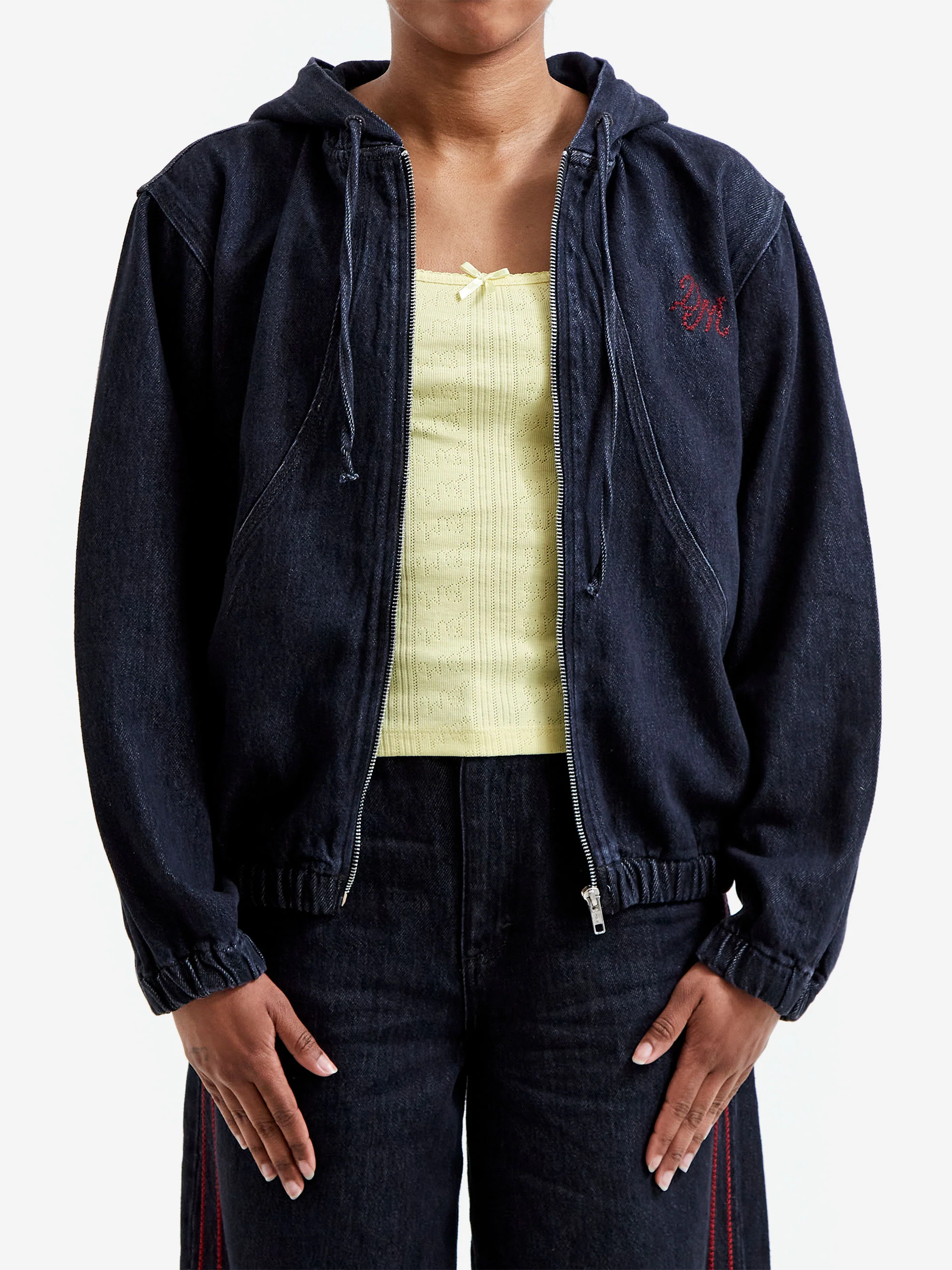 Damson Madder Orson Denim Hoodie - Eclipse Wash