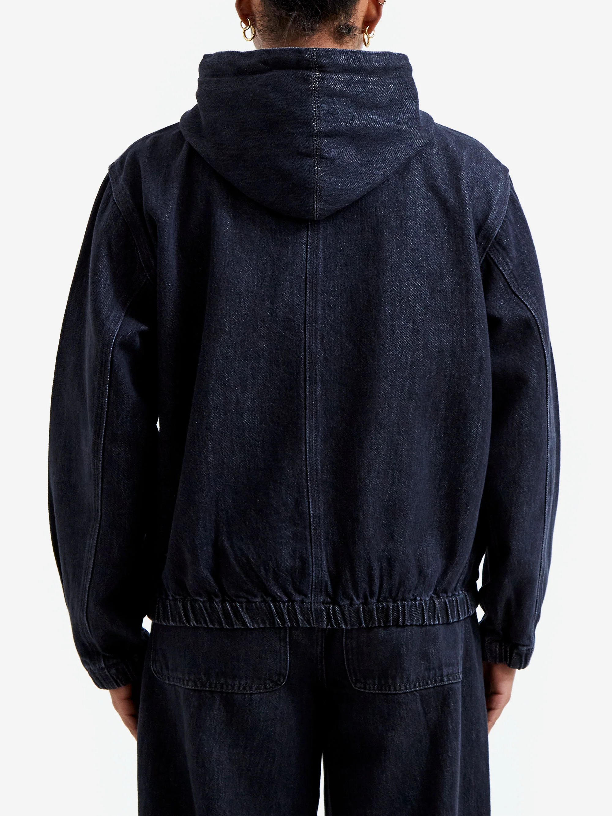 Damson Madder Orson Denim Hoodie - Eclipse Wash - Image 4